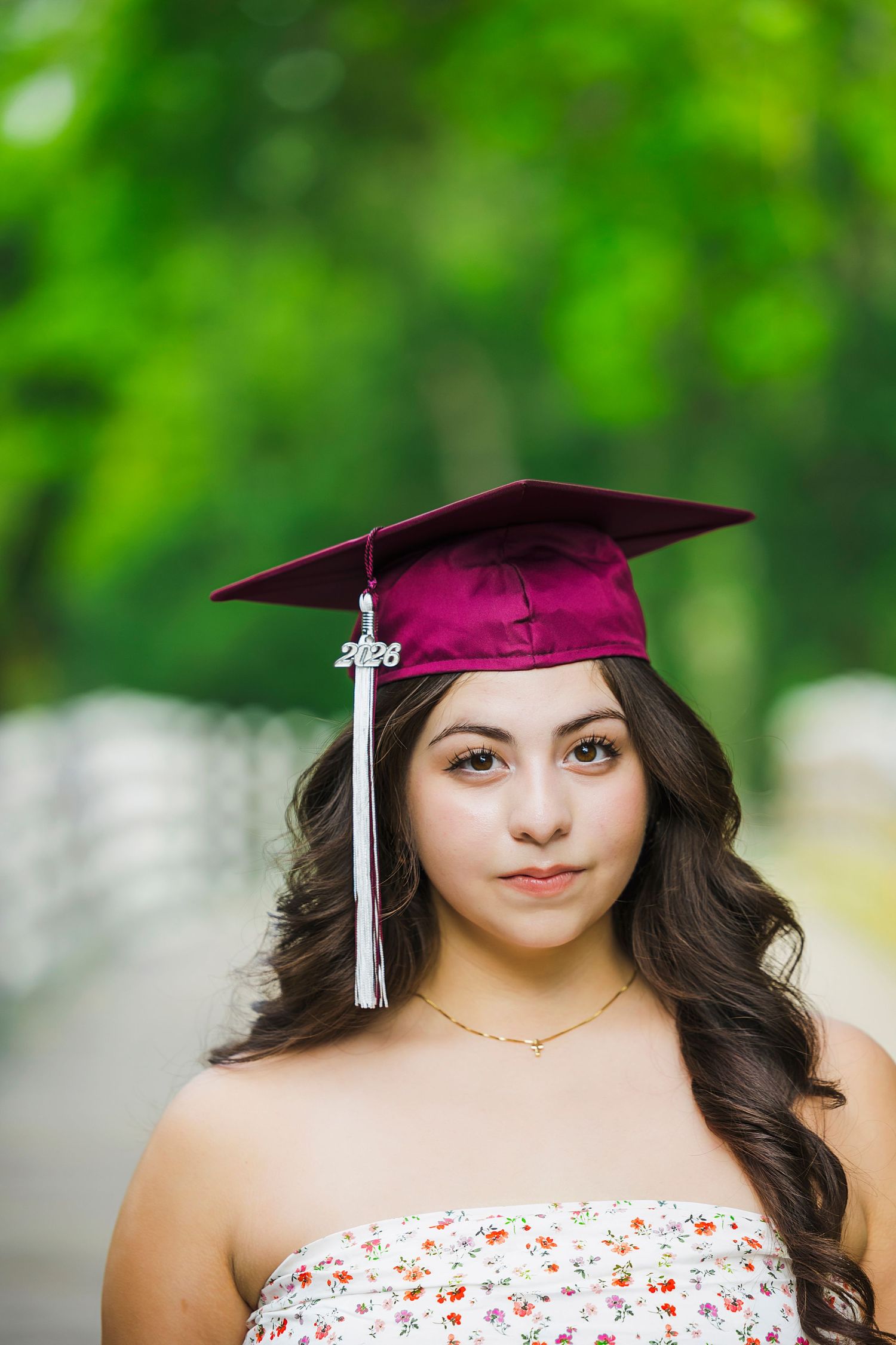 Senior graduation photos in Houston area with warm sunset tones and natural posing