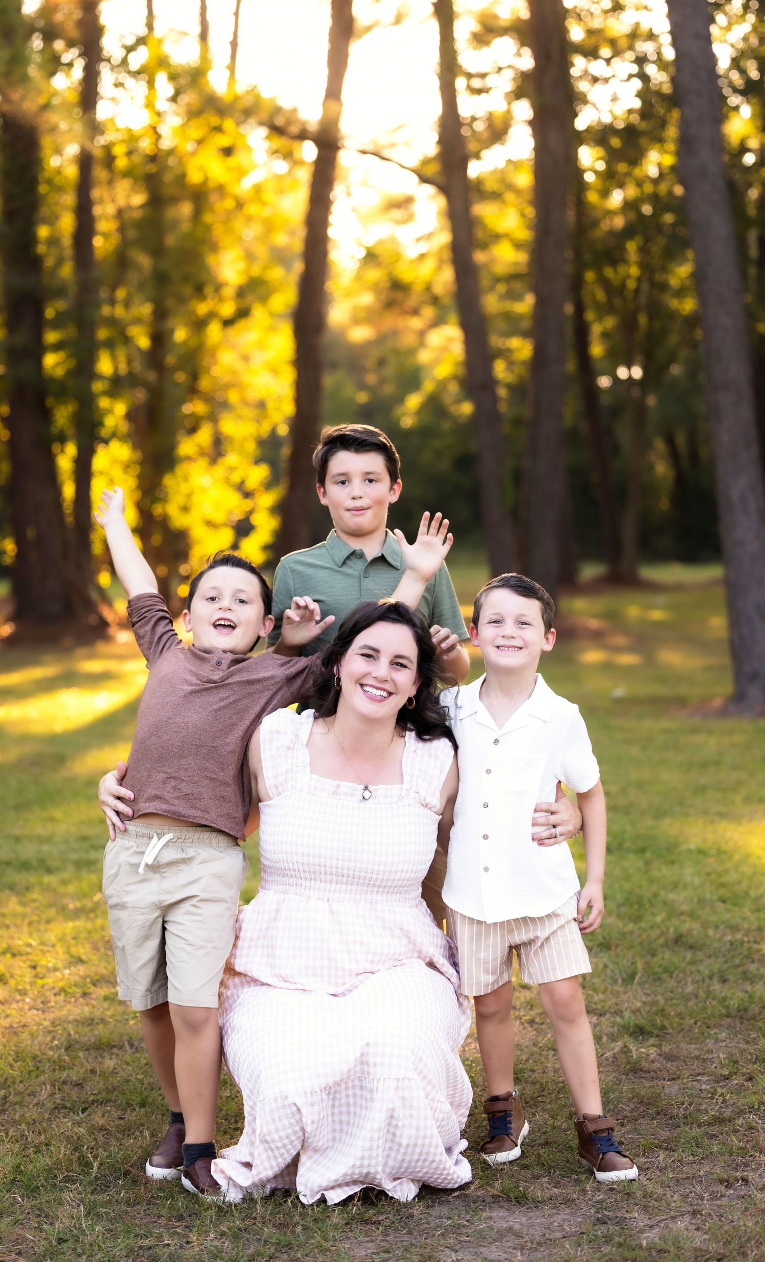 Family photography session in Houston Texas capturing natural candid moments outdoors