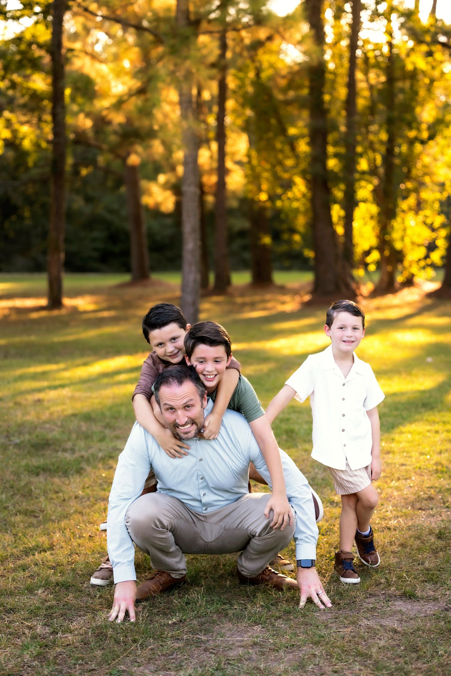 Family photography session in Houston Texas capturing natural candid moments outdoors
