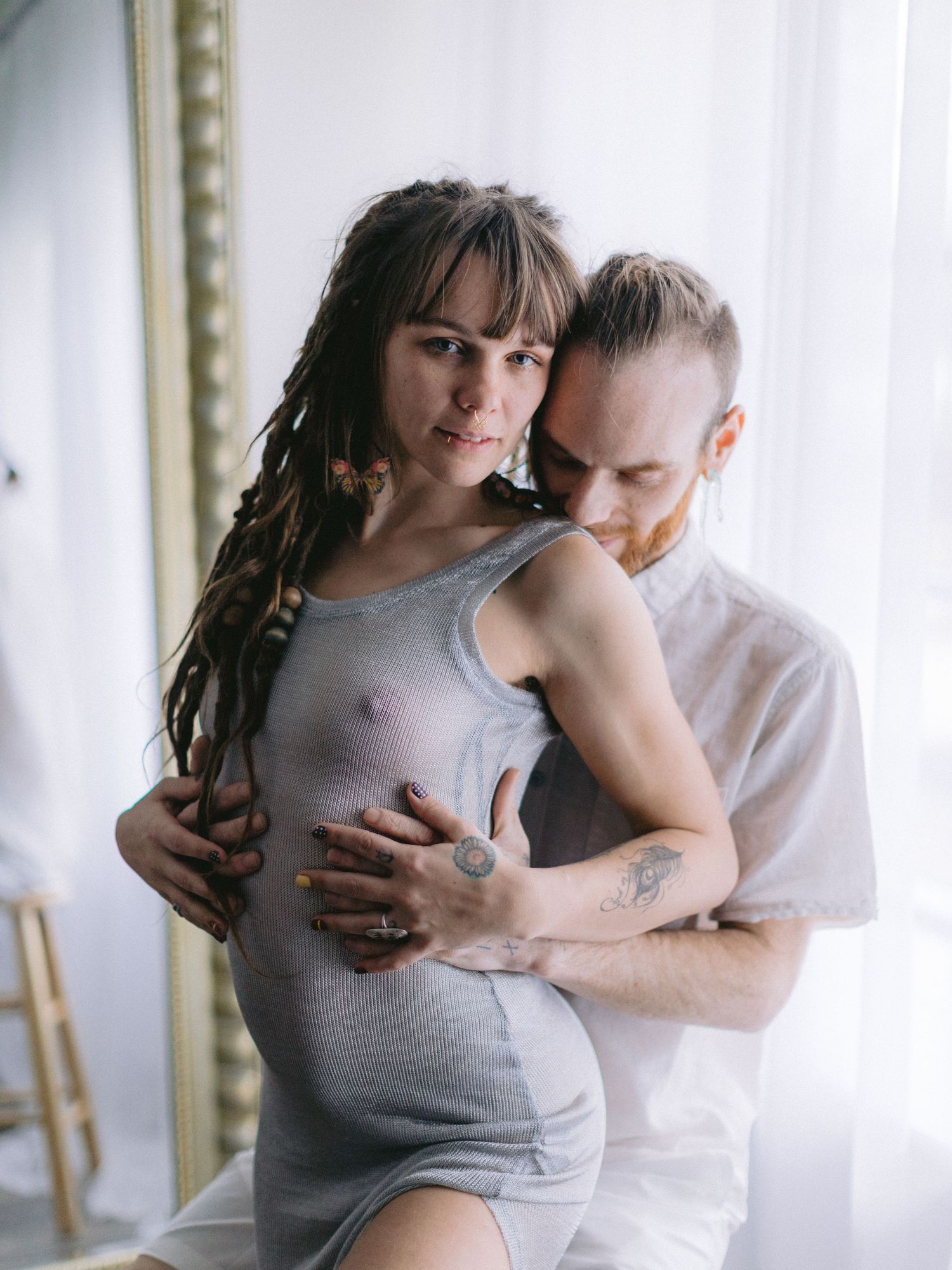 couple boudoir in new hope studio