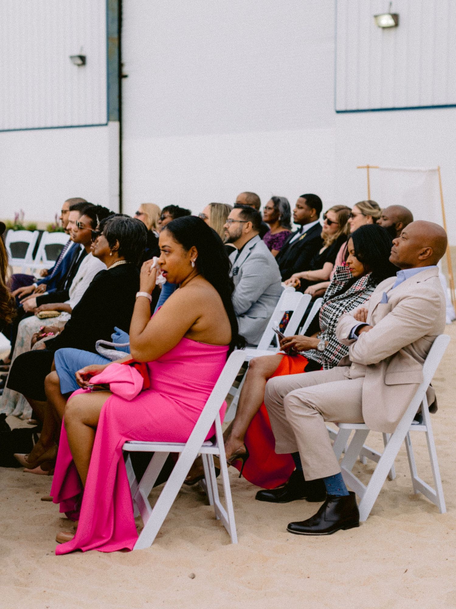 guests crying at ceremony at Hampton NY wedding