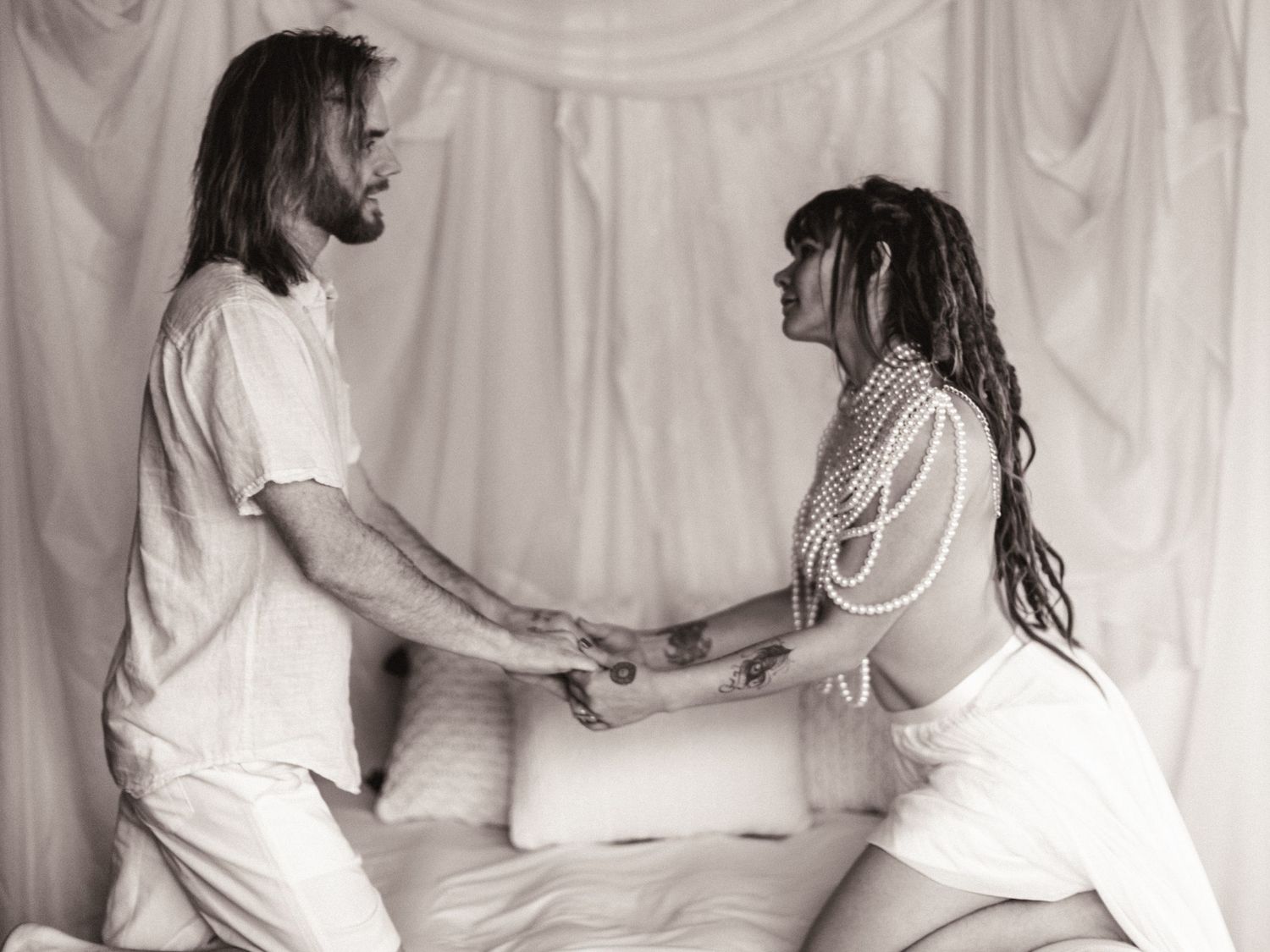 couple boudoir in new hope studio