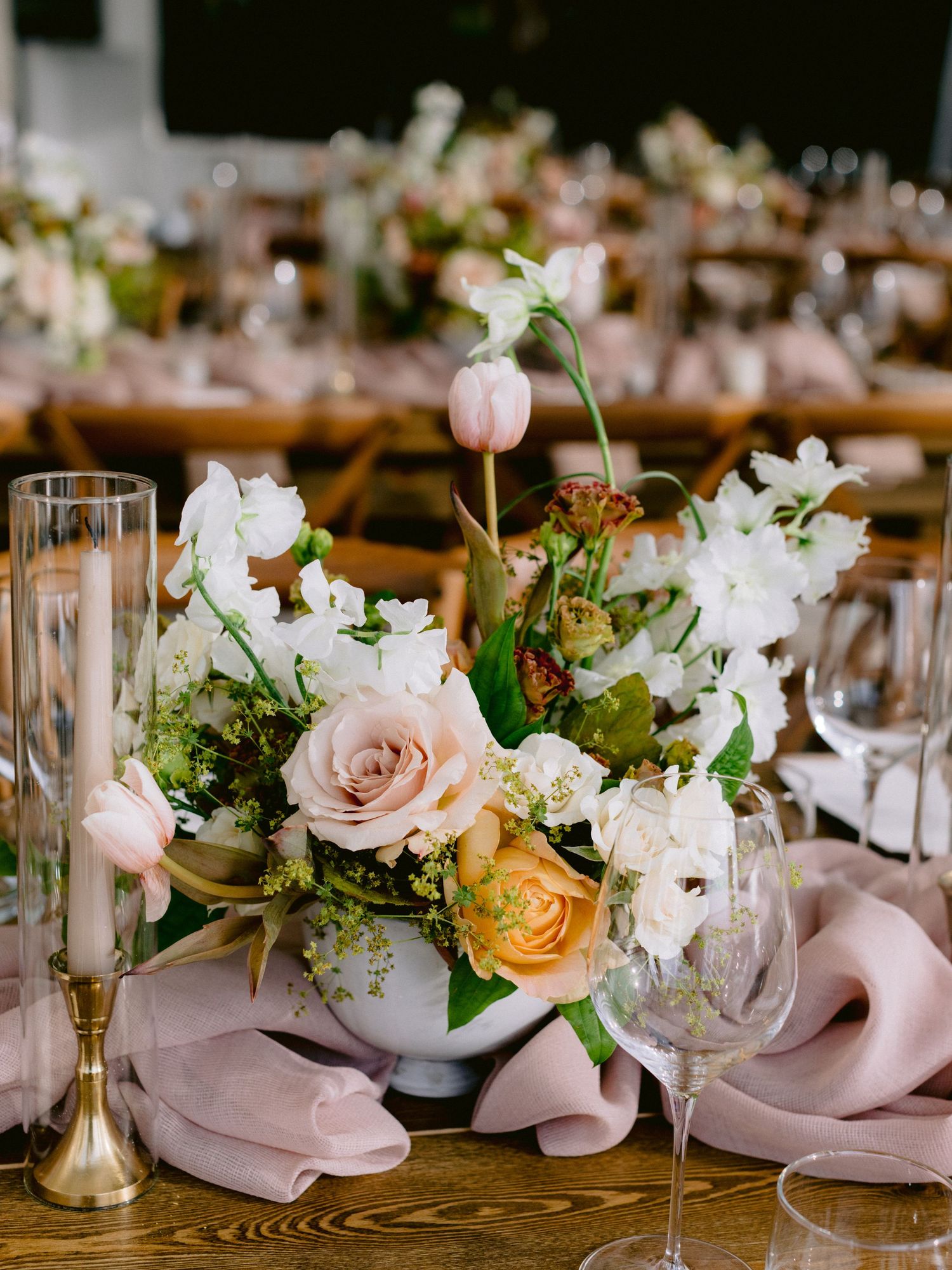 reception flowers at Hampton NY wedding