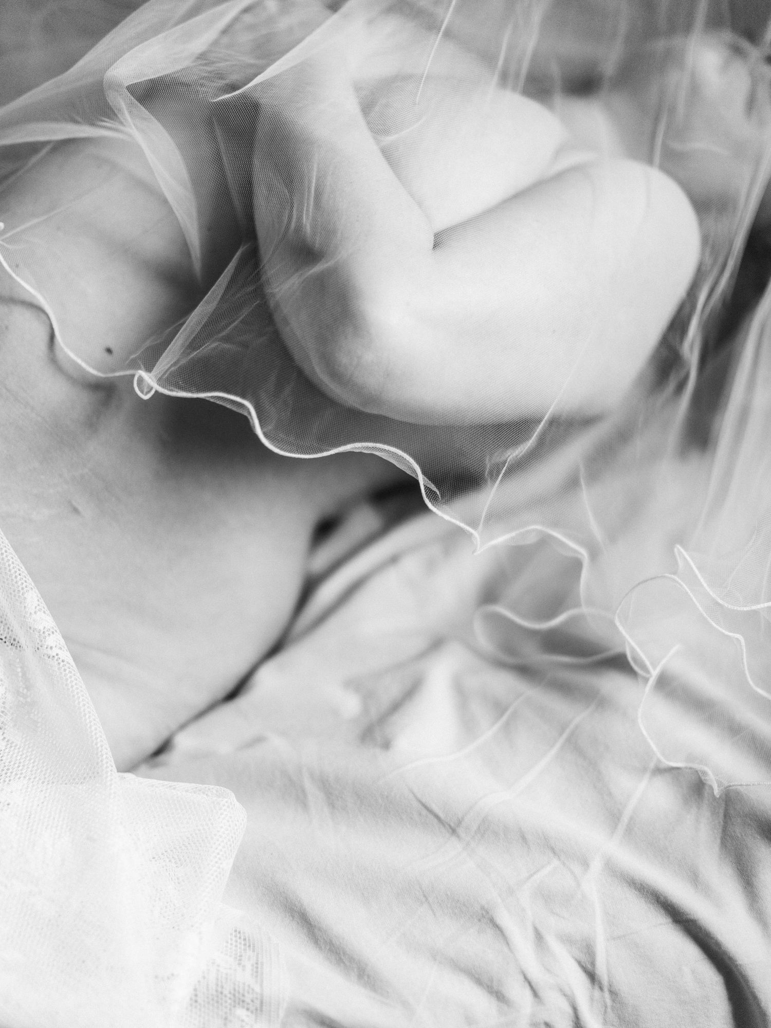 Bridal boudoir in studio