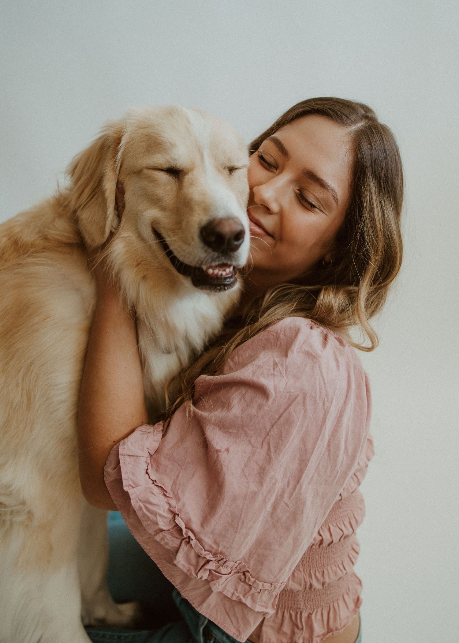southern california wedding photographer holding dog