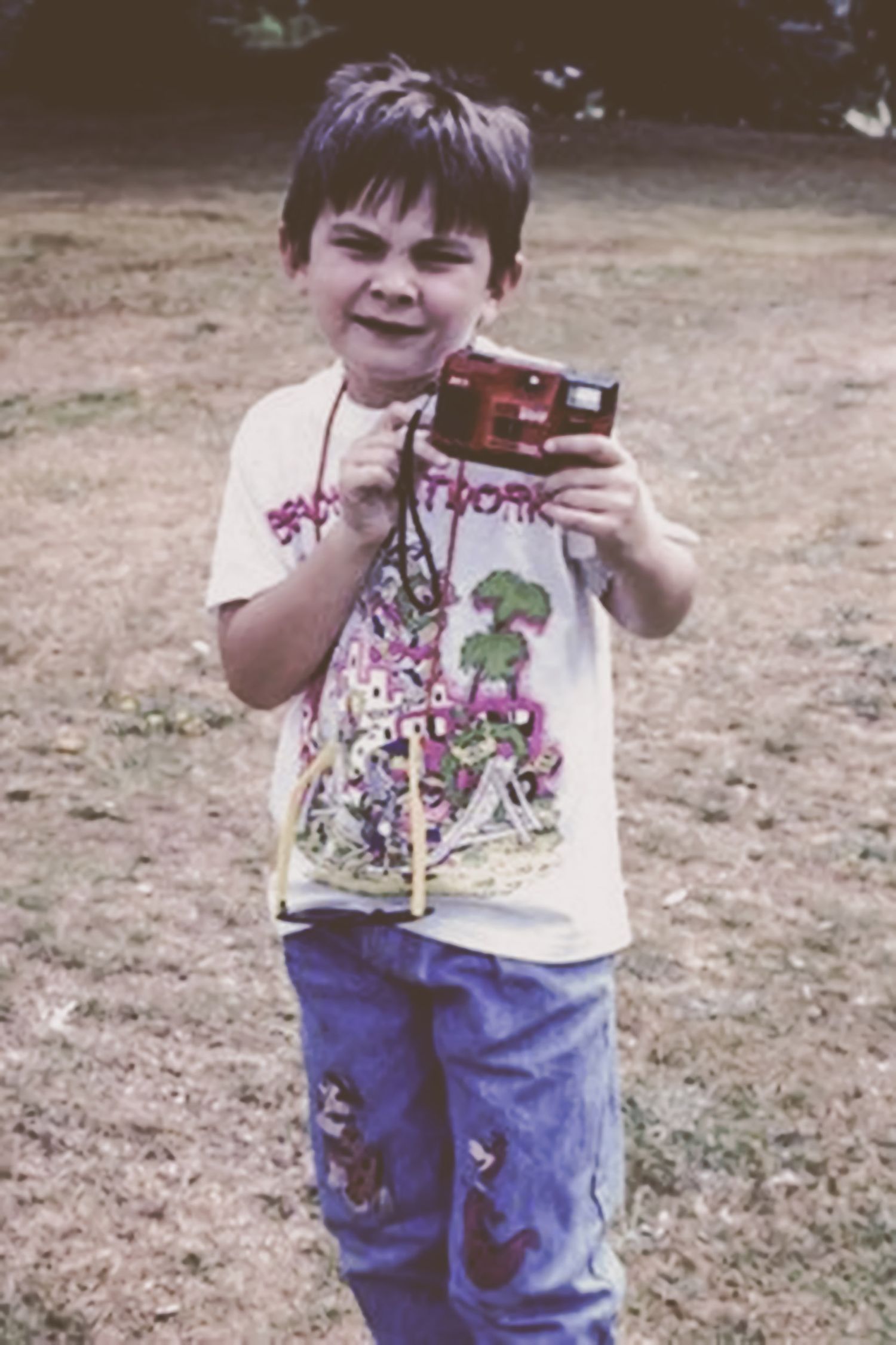 Childhood photo of Dean Chapple aka Sexy Toast DJ Editorial portrait Photo by North Devon photographer Dean Chapple deanchapple.com