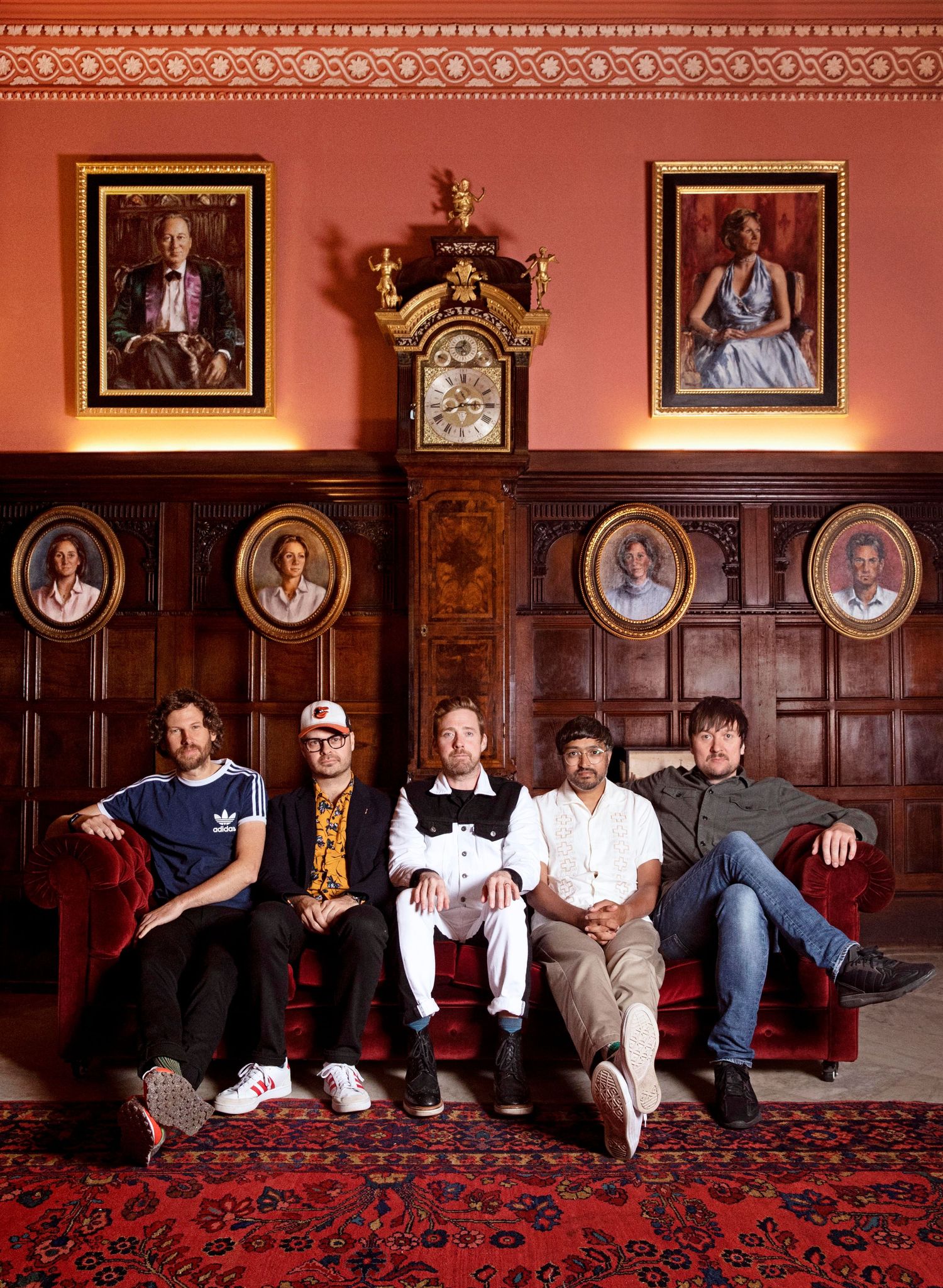 Editorial portraits of Kaiser Chiefs. By band and DJ portrait Photographer Dean Chapple. Photographer near me in Croyde North Devon