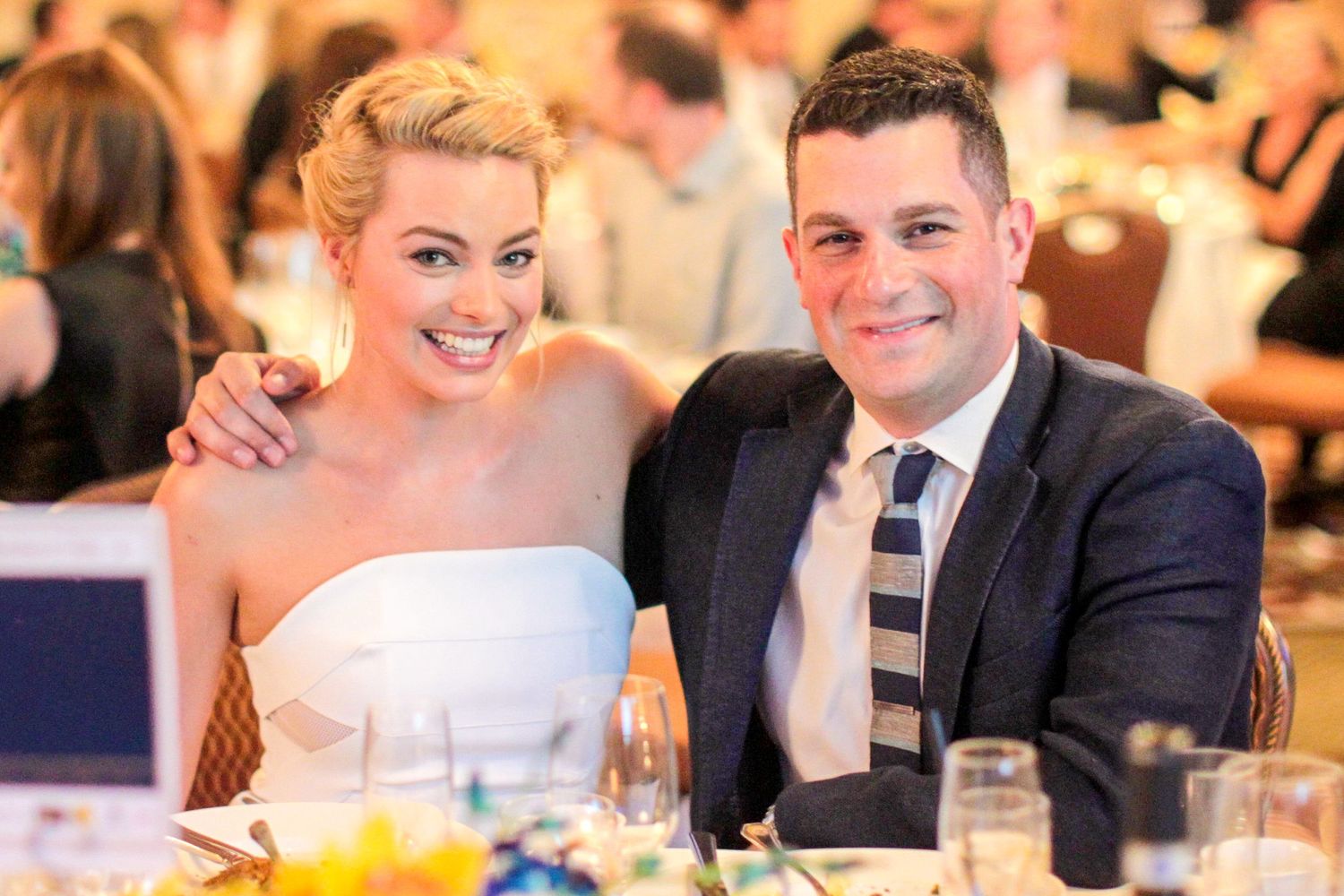 Margot Robbie at a party. By Westcountry event and red carpet photographer Dean Chapple