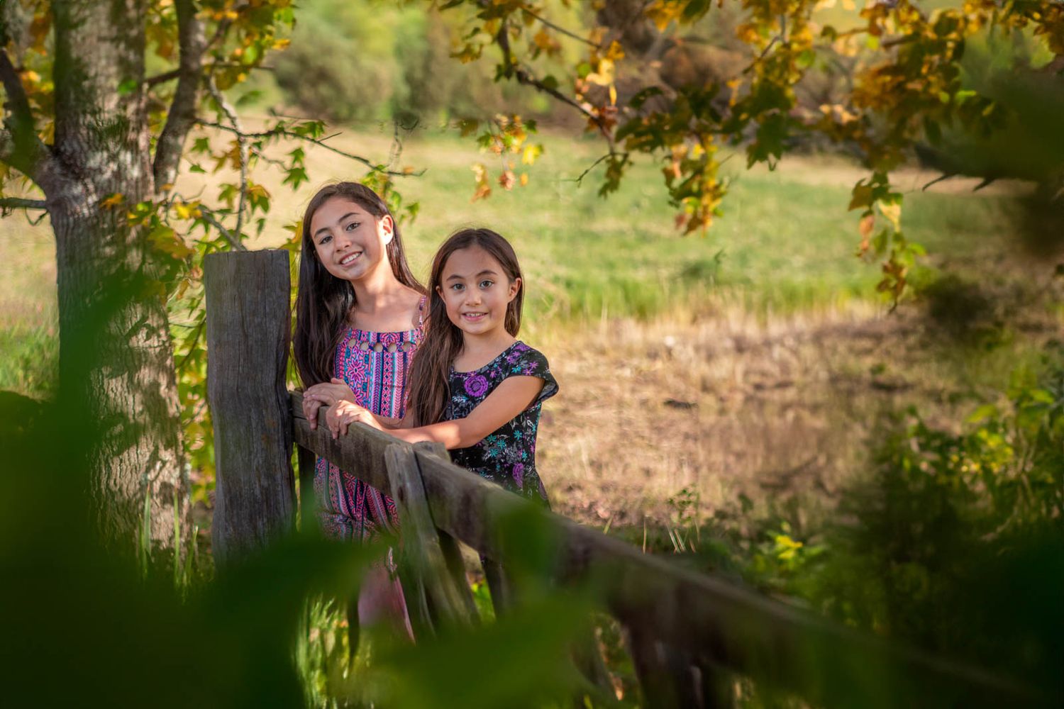Family of two children mini session in the sunshine