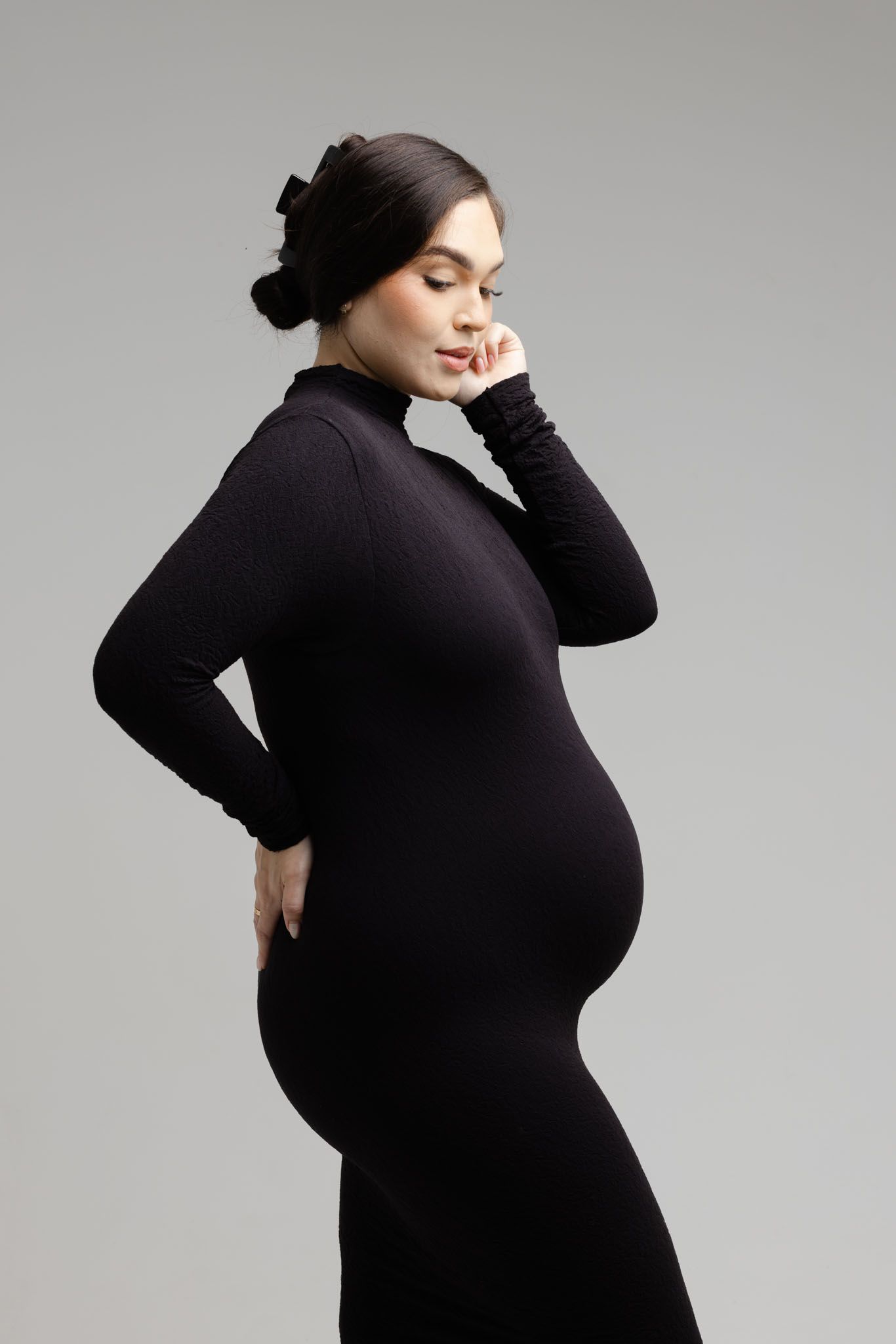 Studio maternity photos minimalist style Gold Coast