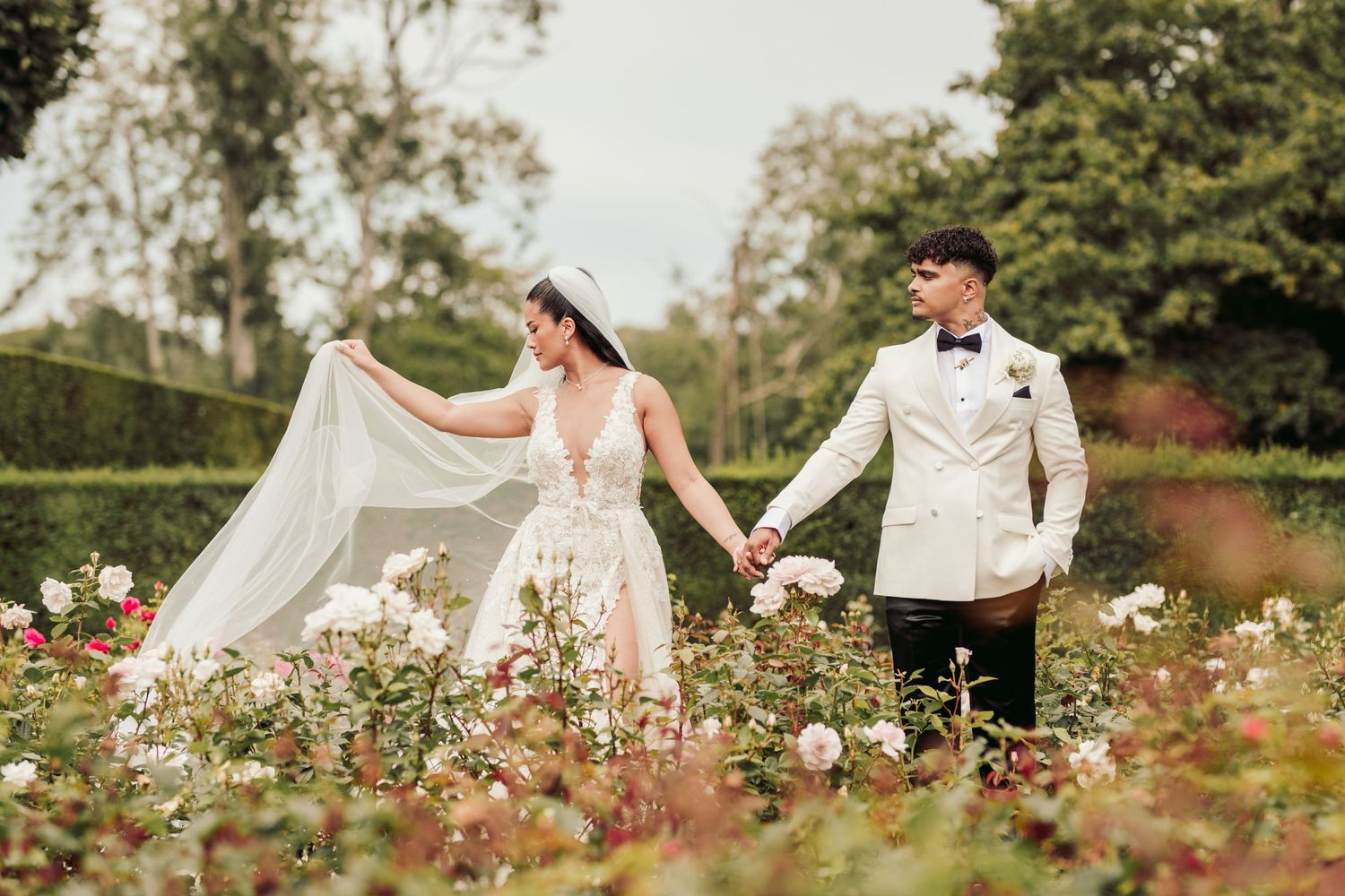 Port Lympne Wedding Photographer capturing romantic moments amidst the stunning wildlife and scenic beauty of Port Lympne Wild Animal Park