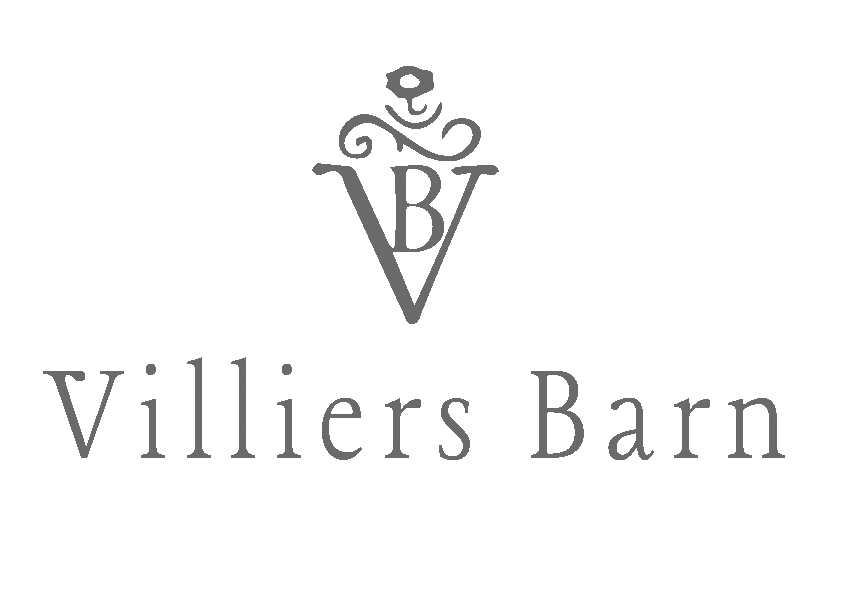 Villiers Barn logo design featuring minimalist typography and decorative elements.
