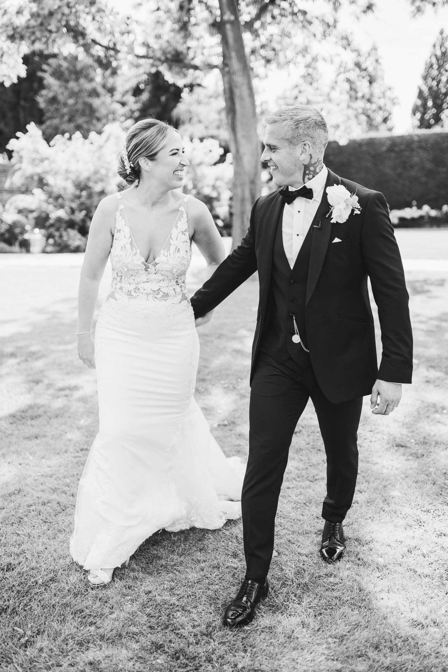 Beautiful wedding at Gaynes Park, Essex, featuring rustic barns, stunning gardens, and romantic outdoor photography in a picturesque setting
