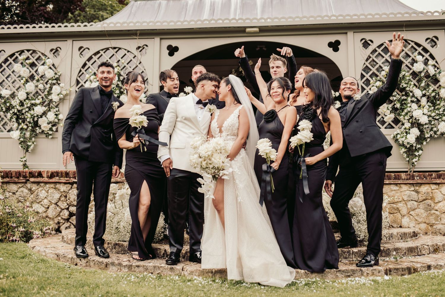Port Lympne Wedding Photographer capturing romantic moments amidst the stunning wildlife and scenic beauty of Port Lympne Wild Animal Park