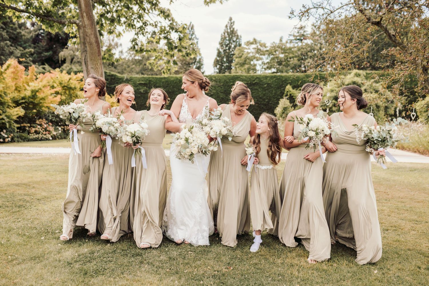 Beautiful wedding at Gaynes Park, Essex, featuring rustic barns, stunning gardens, and romantic outdoor photography in a picturesque setting