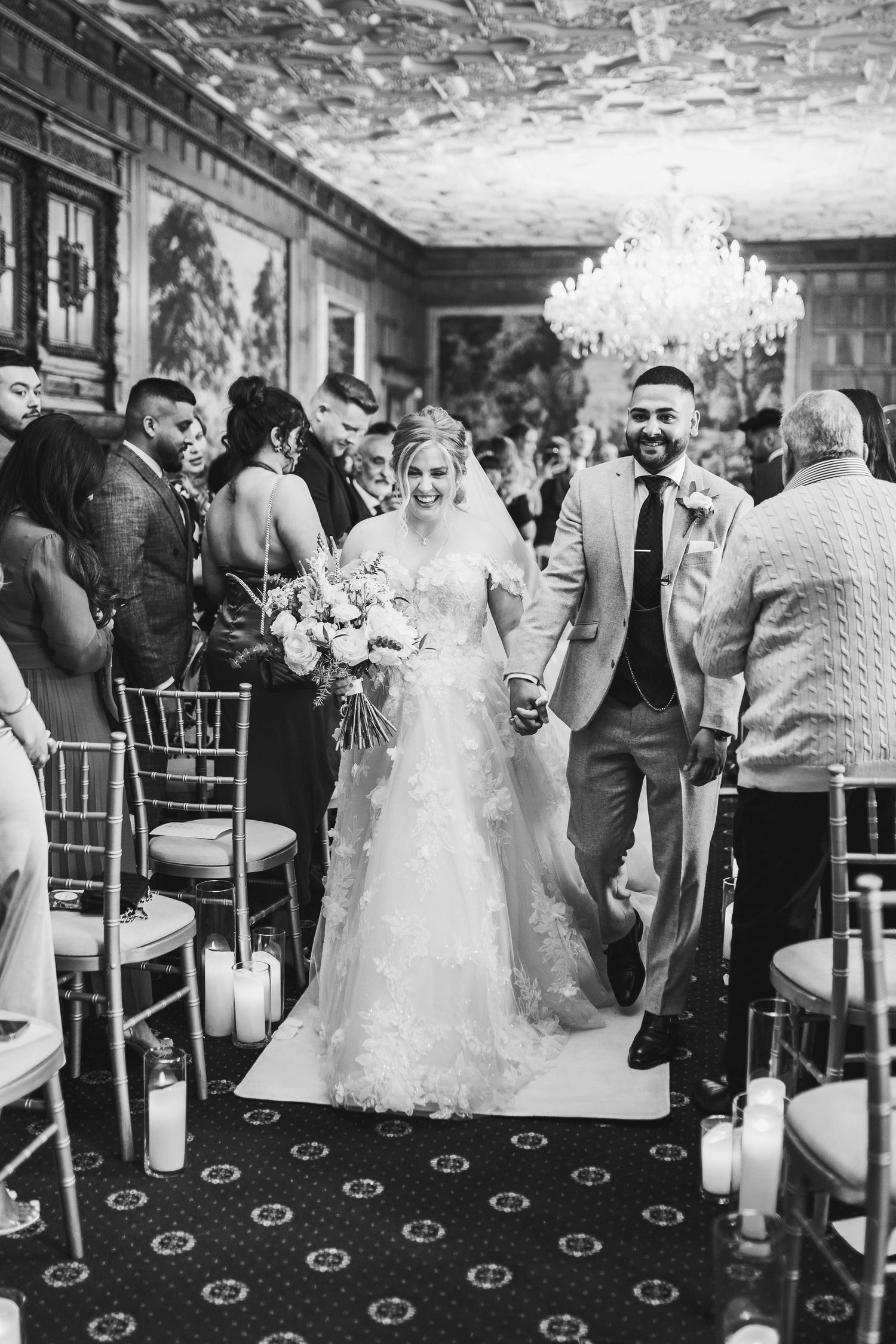 Romantic outdoor wedding moments captured at North Mymms Park's historic venue