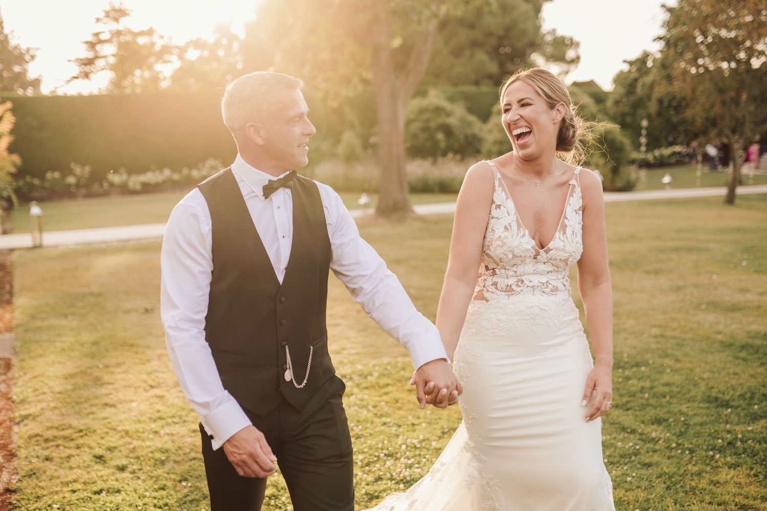 Beautiful wedding at Gaynes Park, Essex, featuring rustic barns, stunning gardens, and romantic outdoor photography in a picturesque setting