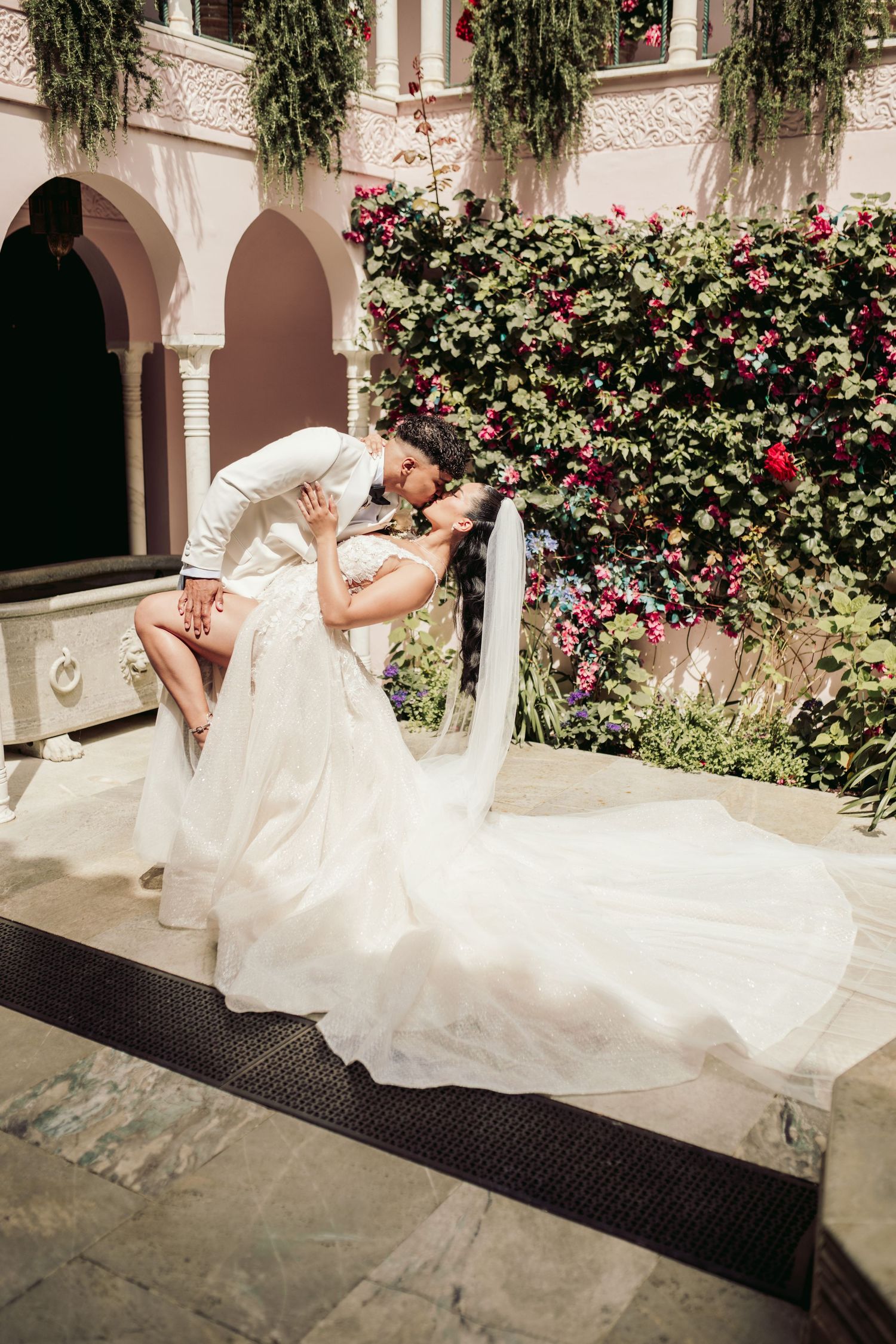 Port Lympne Wedding Photographer capturing romantic moments amidst the stunning wildlife and scenic beauty of Port Lympne Wild Animal Park