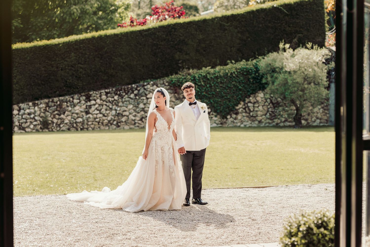 Port Lympne Wedding Photographer capturing romantic moments amidst the stunning wildlife and scenic beauty of Port Lympne Wild Animal Park