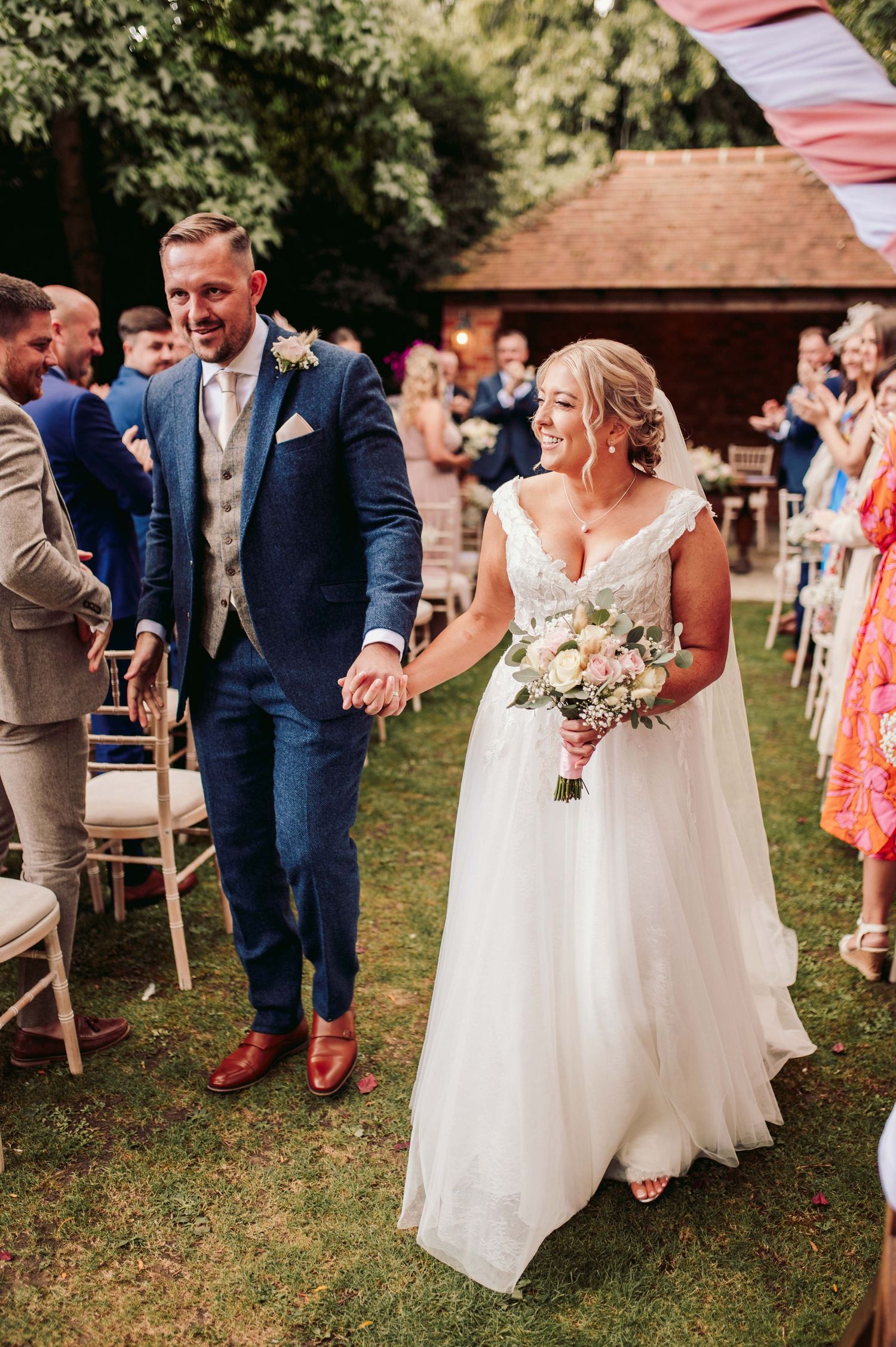 Outdoor wedding ceremony at East Mersea Hall photographer, Wedding venue Mersea Island