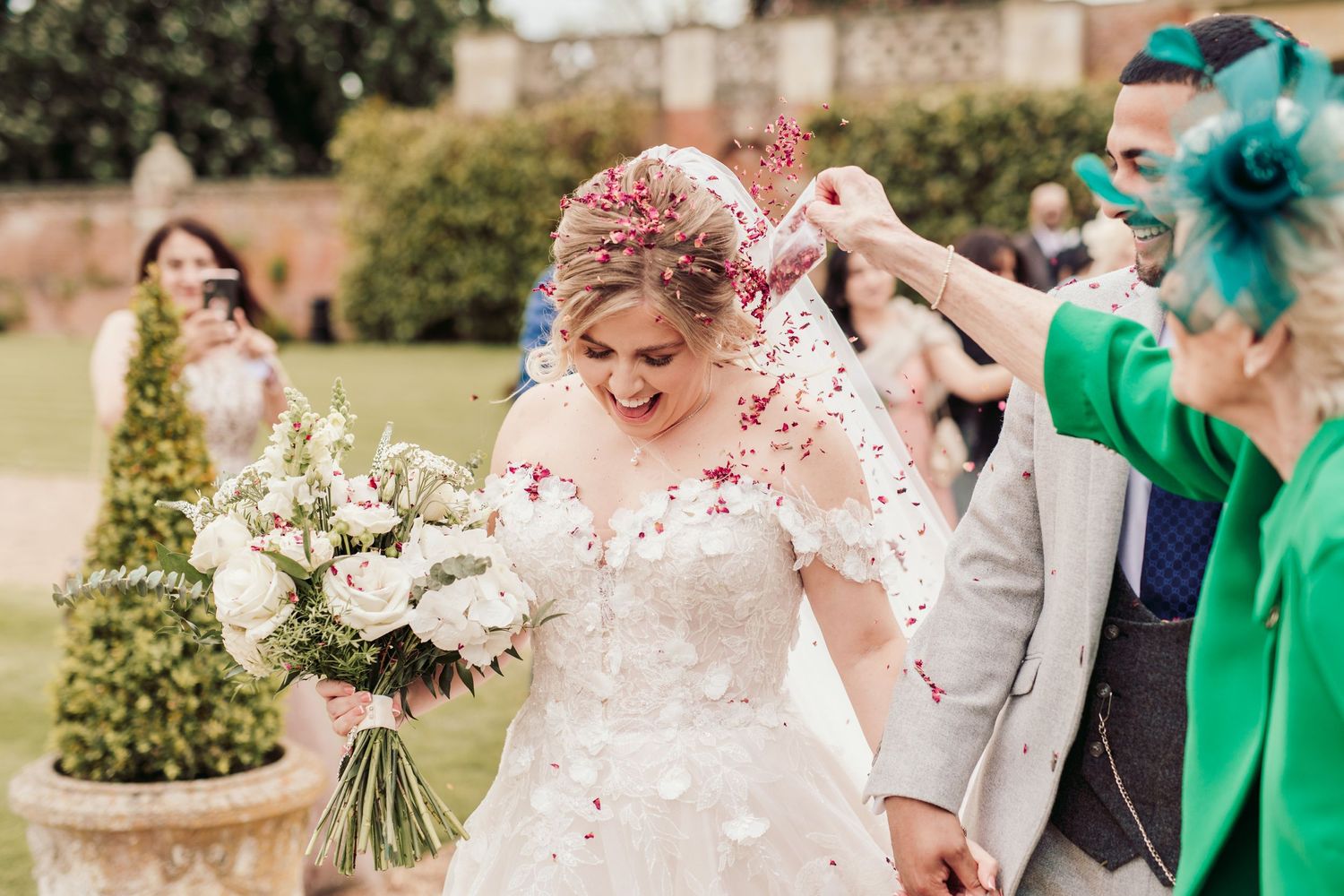 Luxury wedding reception at North Mymms Park with grand interiors and opulent decor