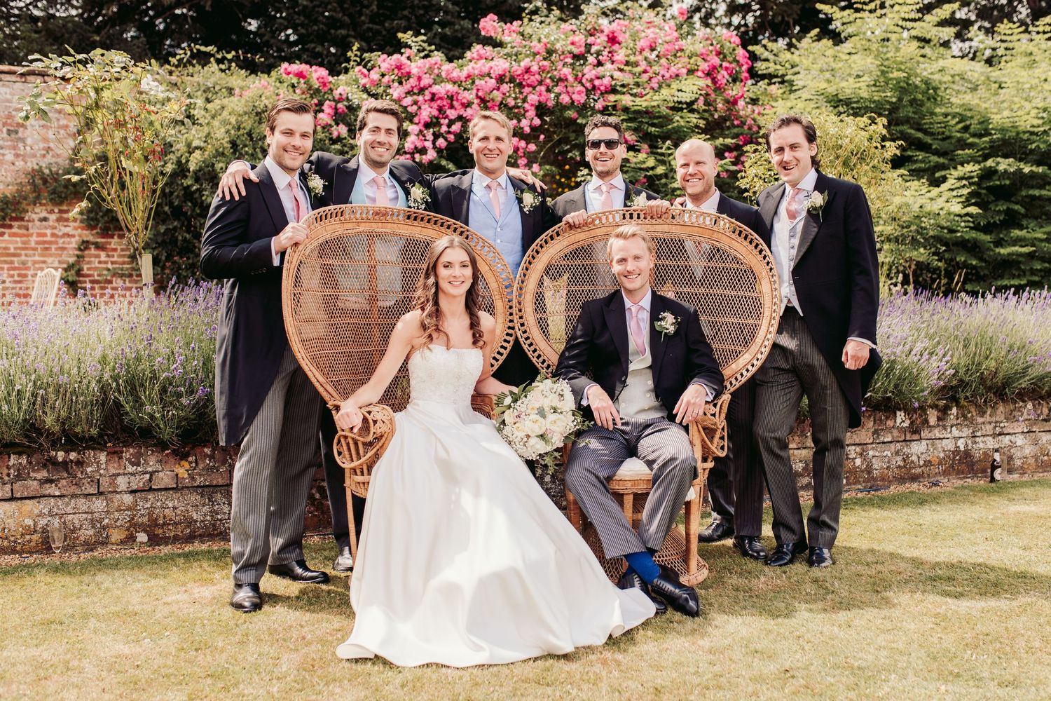 Glemham Hall Wedding Venue in Suffolk Countrysid Exchange Vows in Glemham Hall's Great HallTable Setup in Marquee with Pastel Flowers