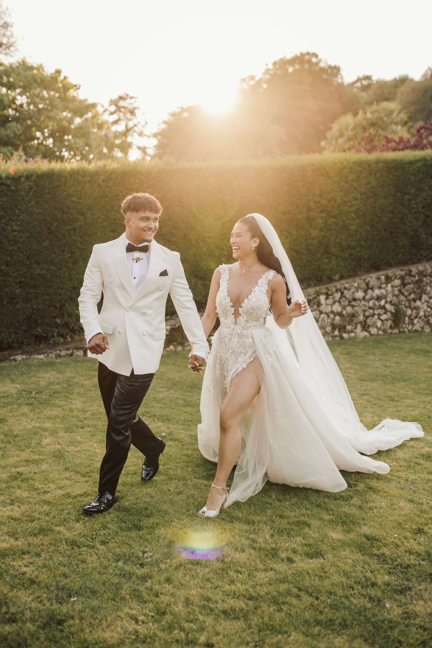 Port Lympne Wedding Photographer capturing romantic moments amidst the stunning wildlife and scenic beauty of Port Lympne Wild Animal Park