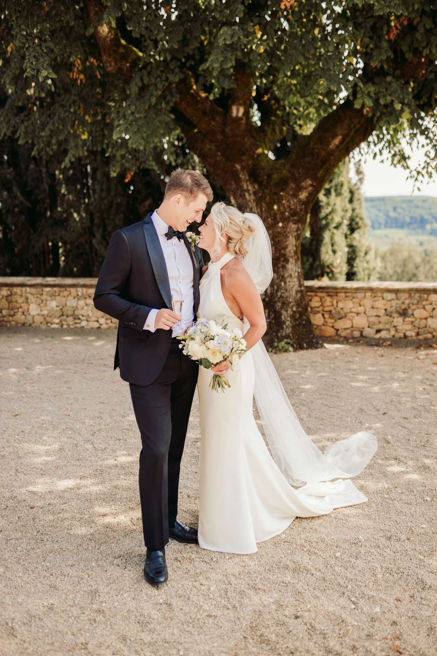 château de cazenac wedding venue in the heart of the Dordogne Valley, south-west France, which was the back drop for this couples wedding
