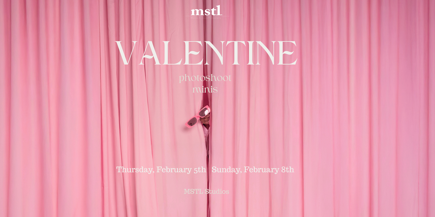 Pink Valentine's Day themed magazine cover with white text against a soft pink textured background.