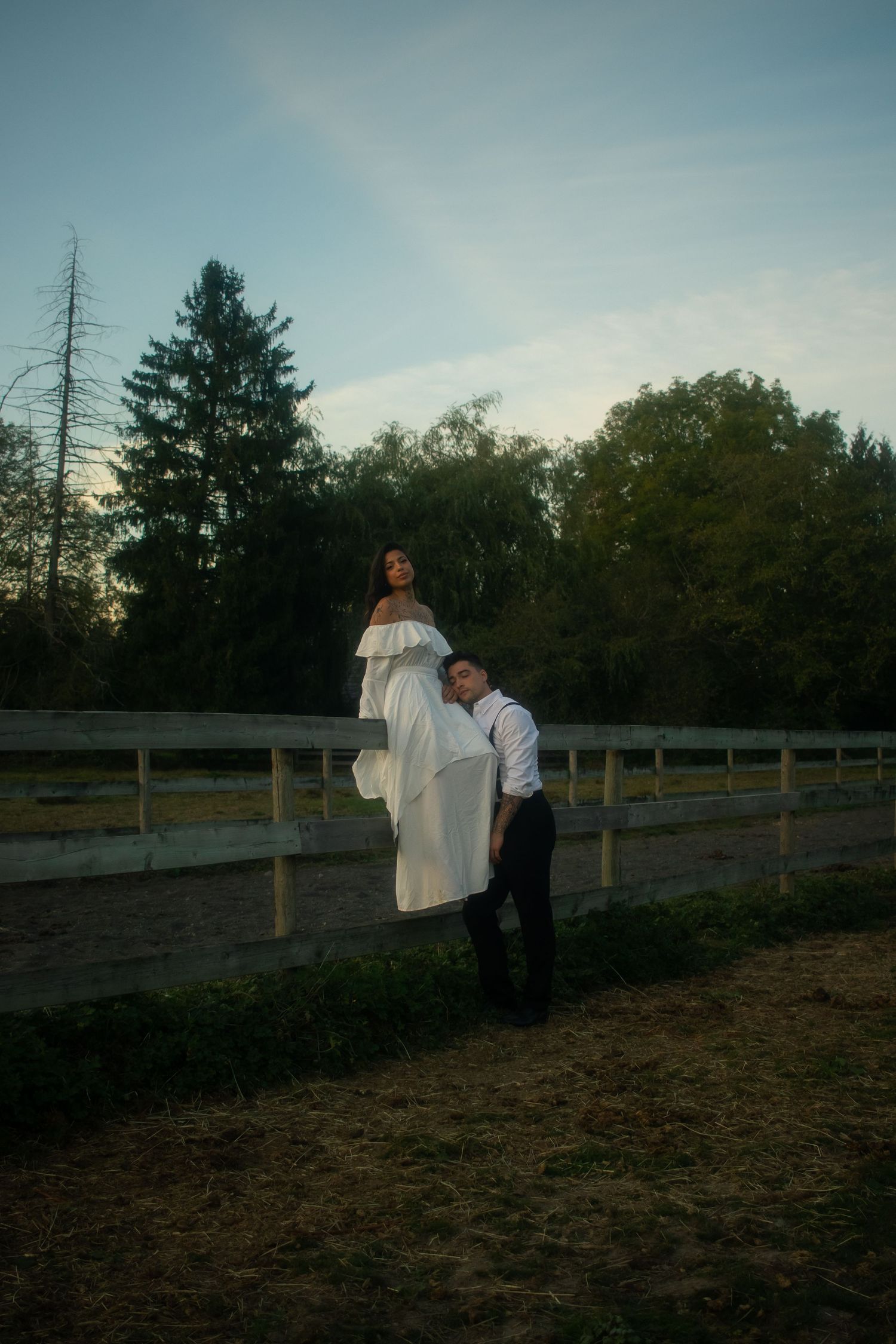 Couple at sunset, storytelling session, engagement session