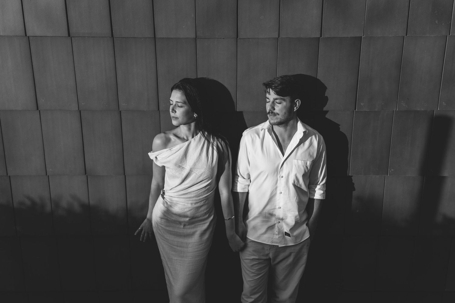 Editorial couple portrait during a pre-wedding engagement session
