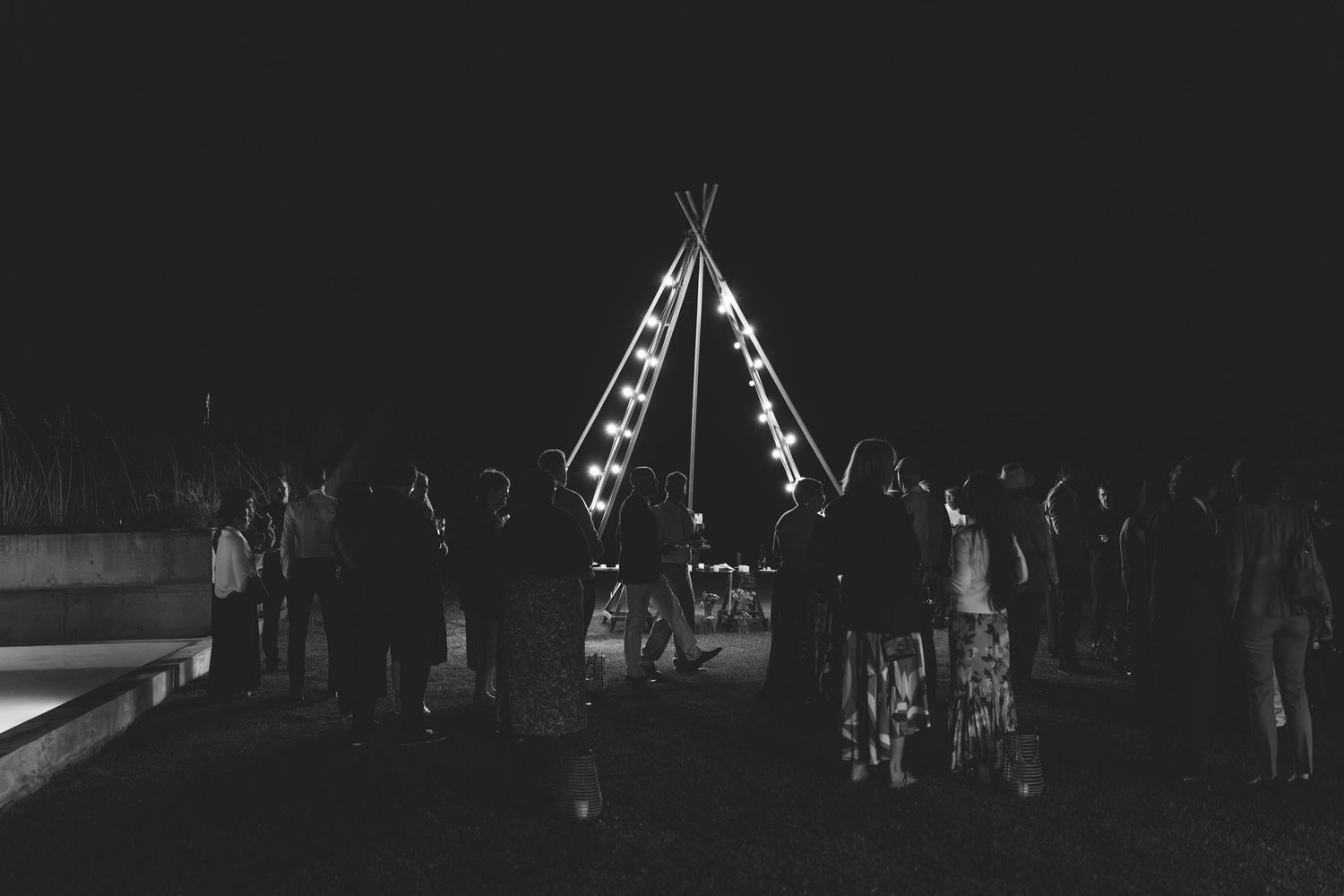 Evening wedding celebration at Rio do Prado in Óbidos, Portugal