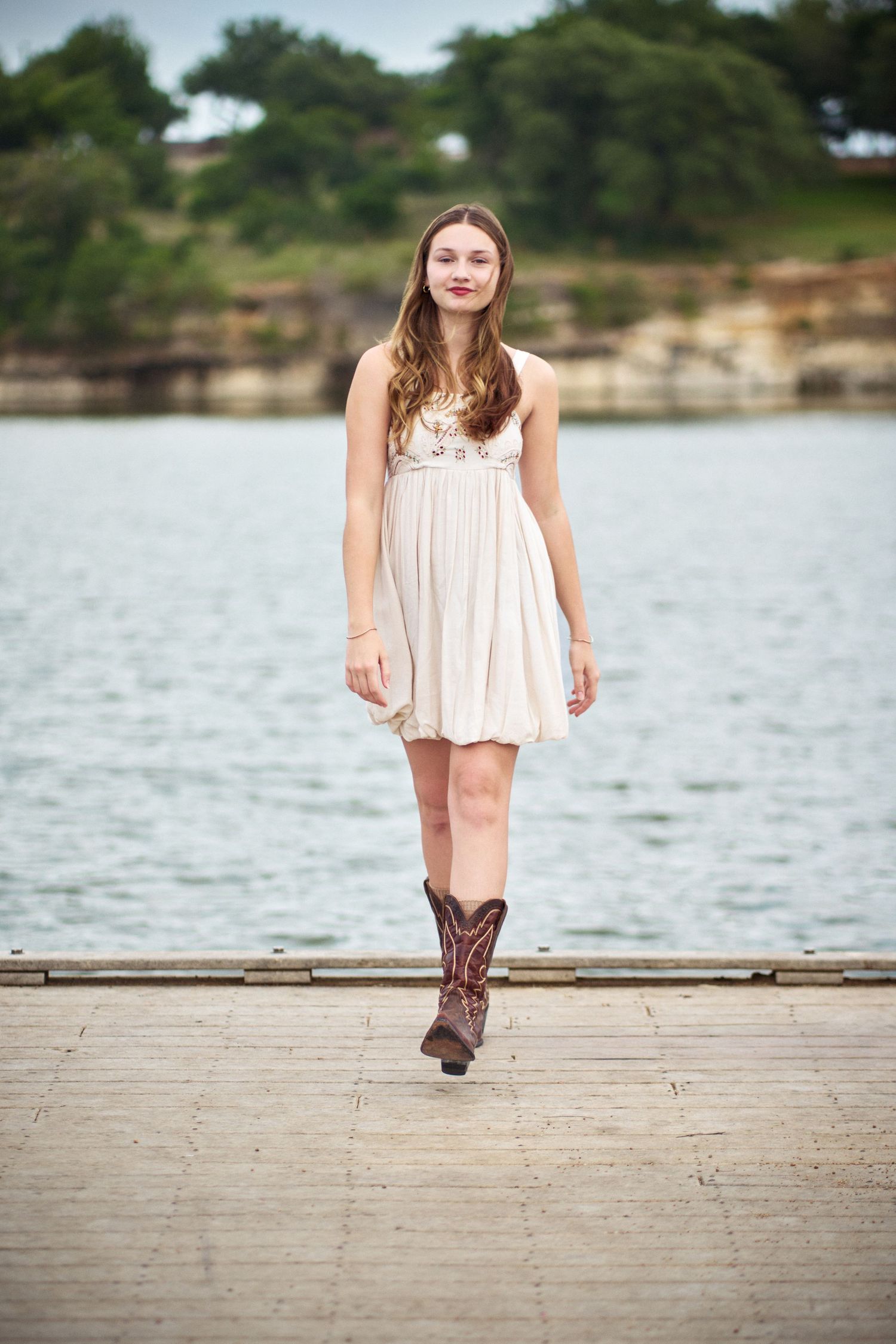 Senior on location in Brushy Creek Park