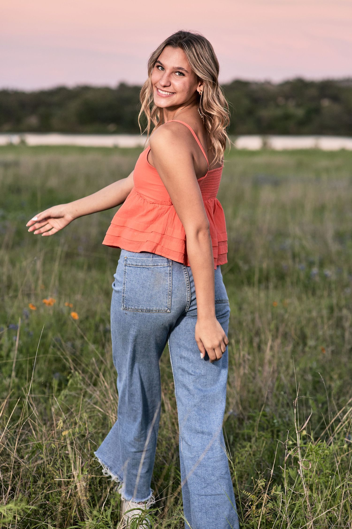 Sunset senior session Brushy Creek