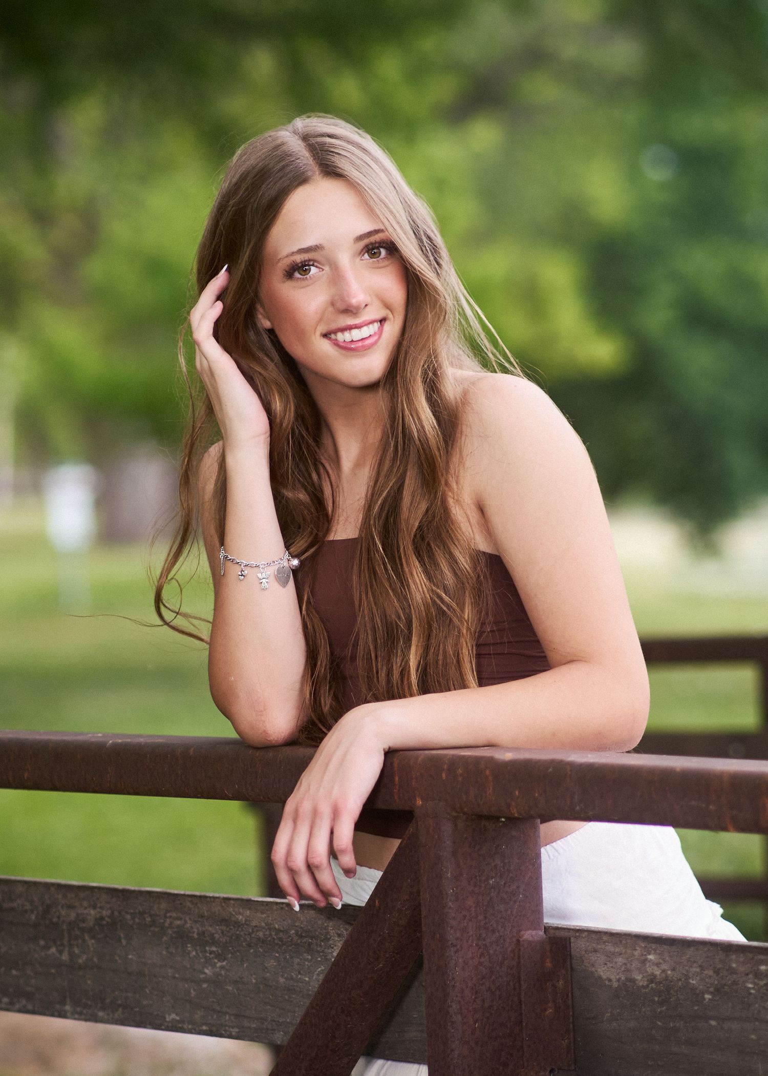 Senior girl on bridge Georgetown