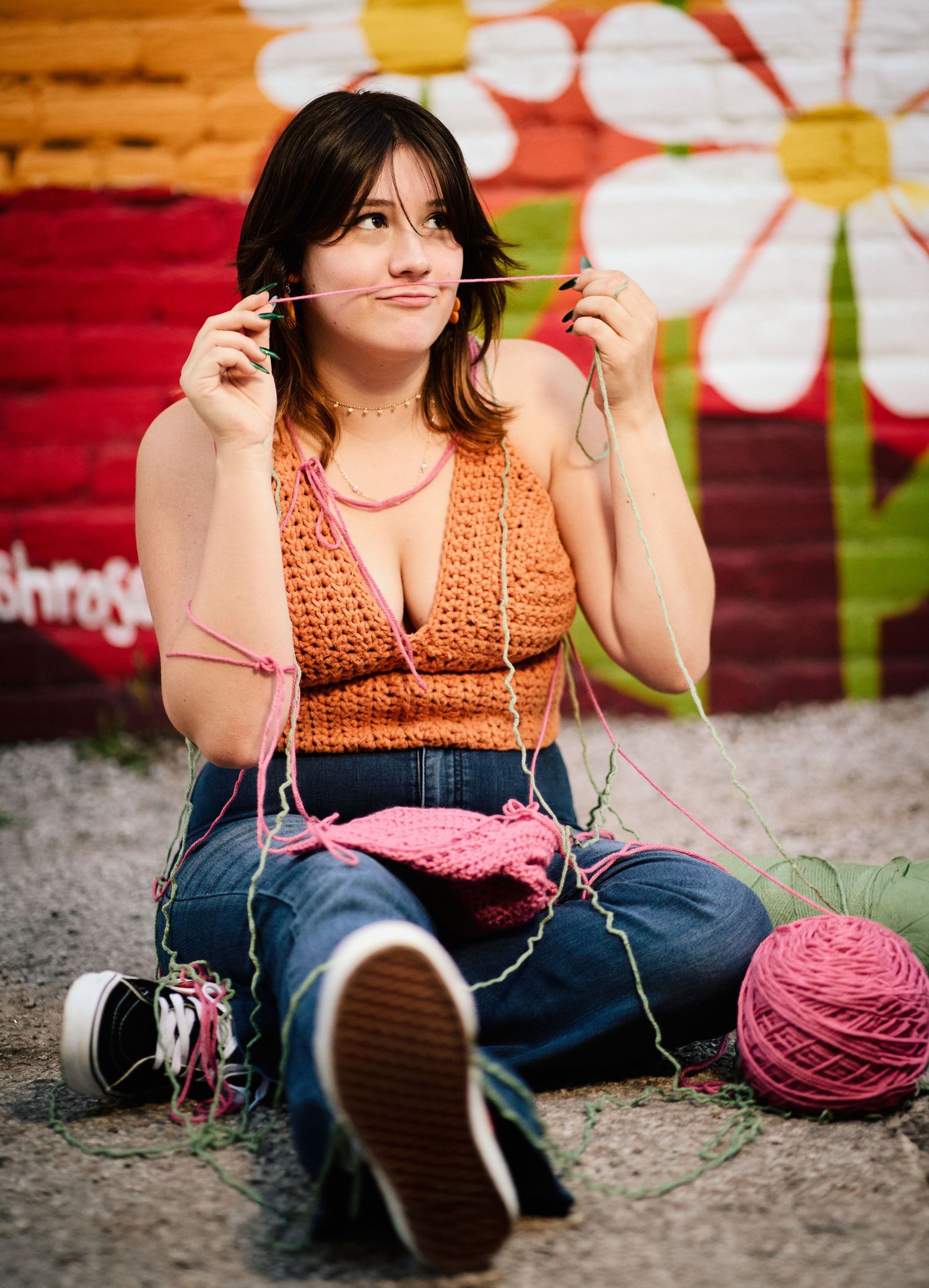 Senior girl crochet love