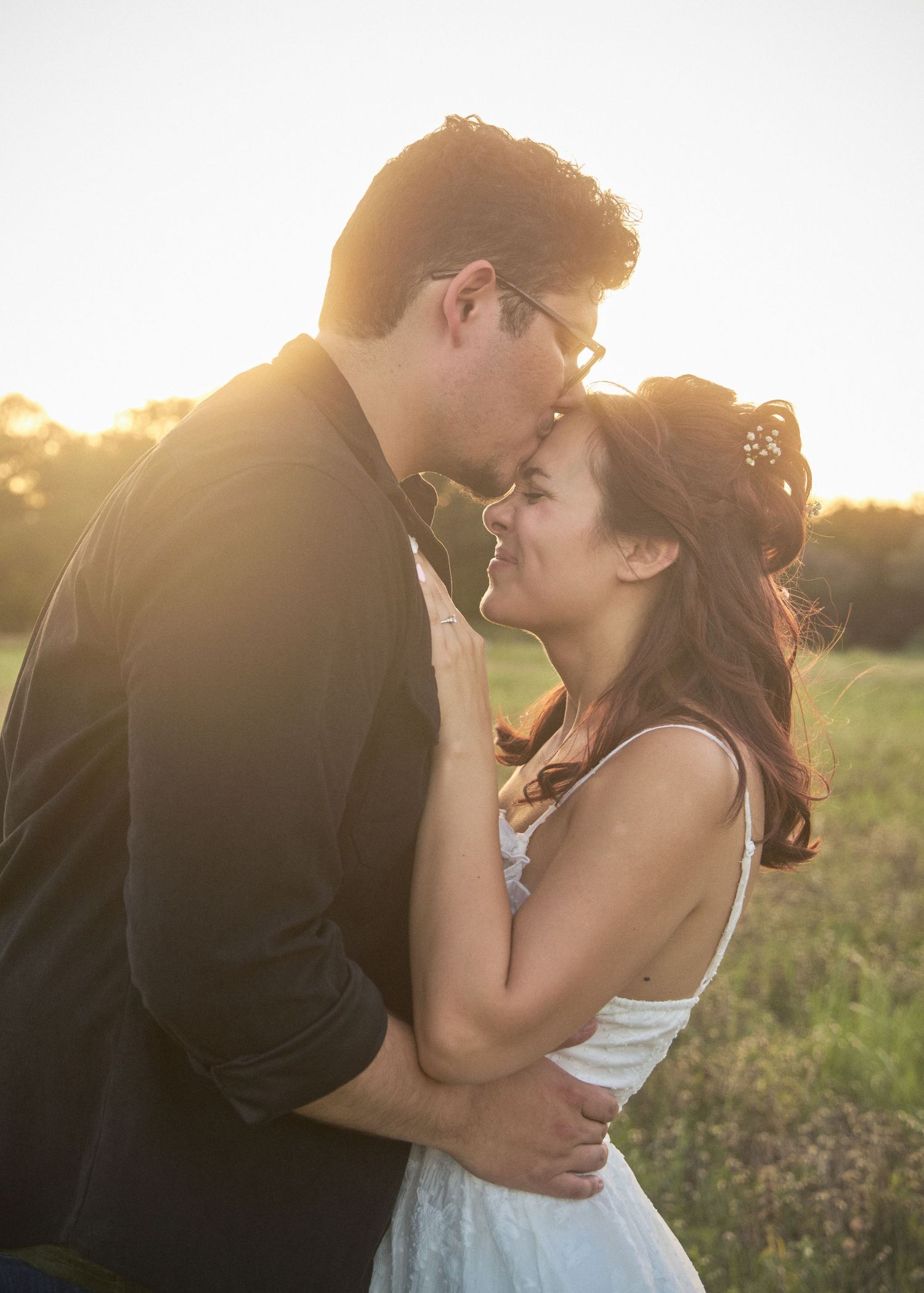 Engagement photos at sunset