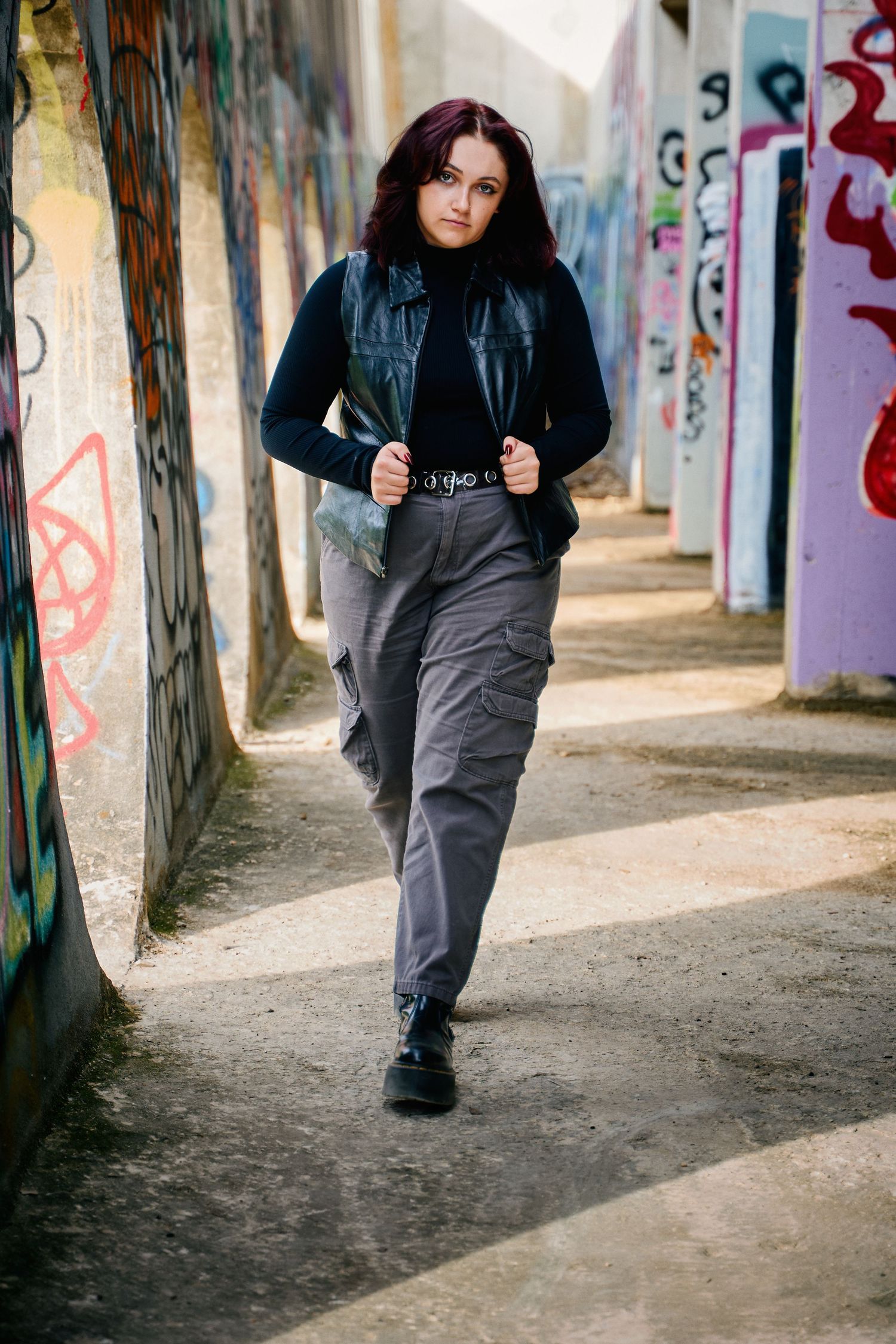 Senior session grafitti girl Austin Texas