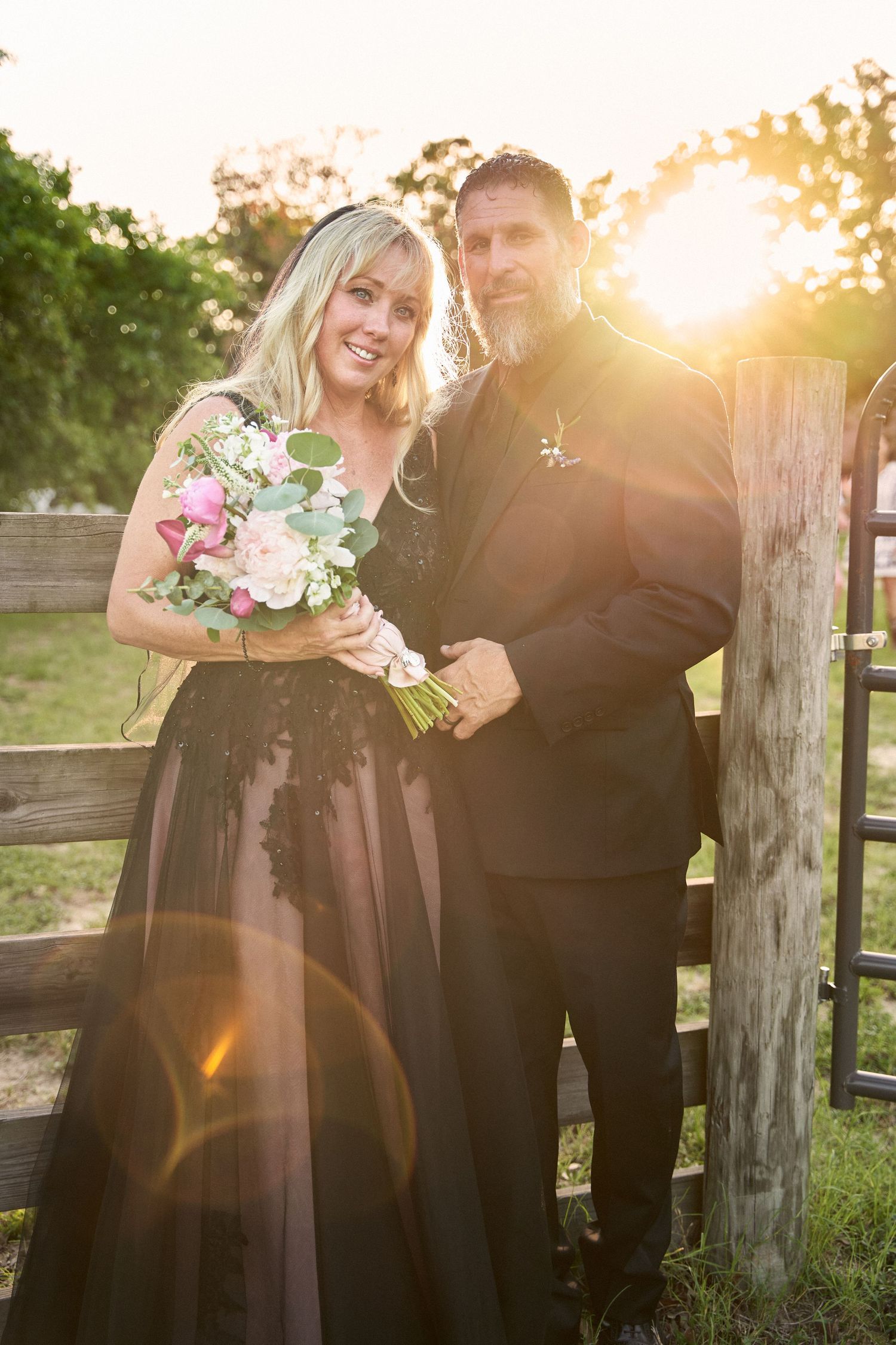 Sunset Wedding couple Austin Texas