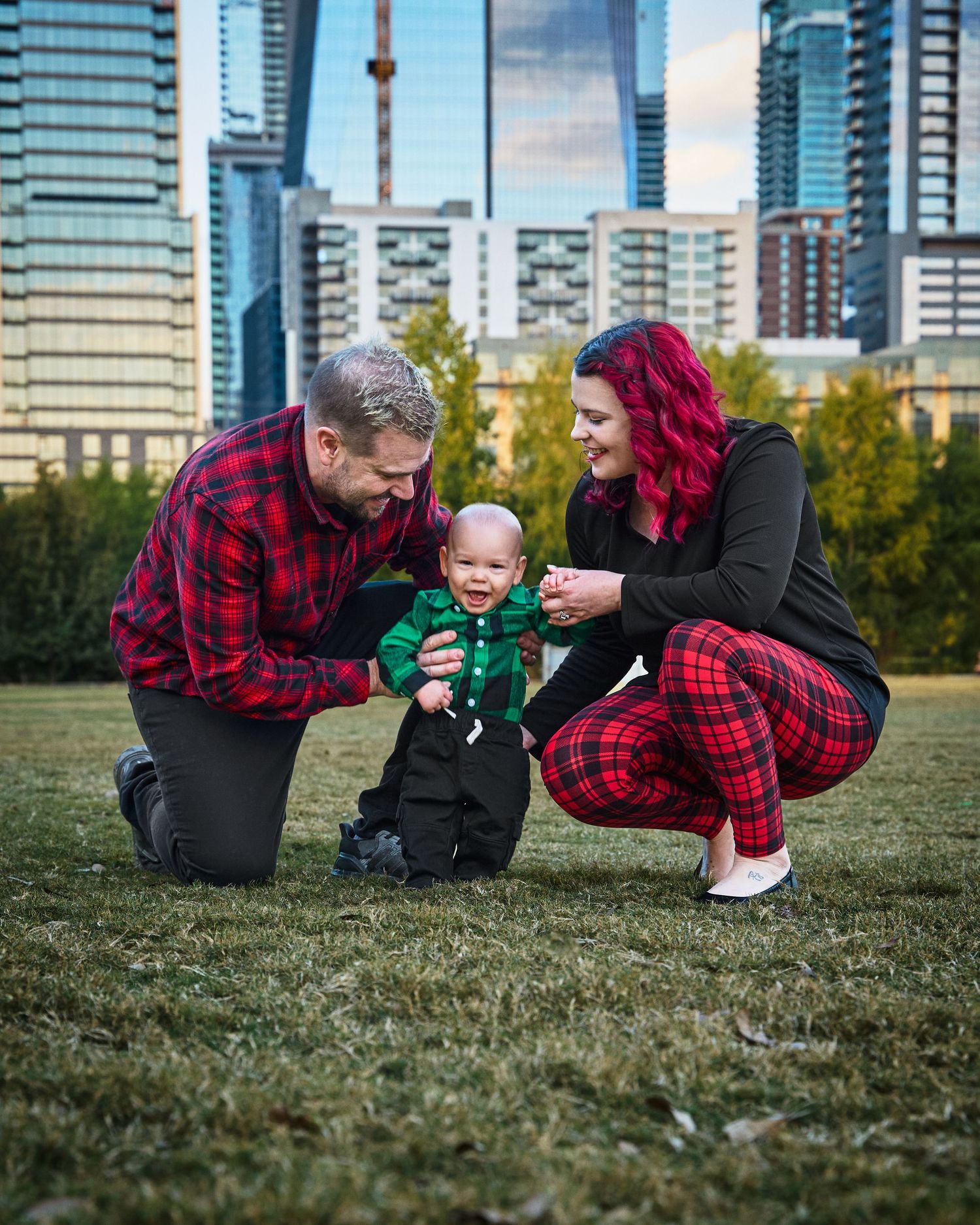 Downtown Austin family portraits for Christmas