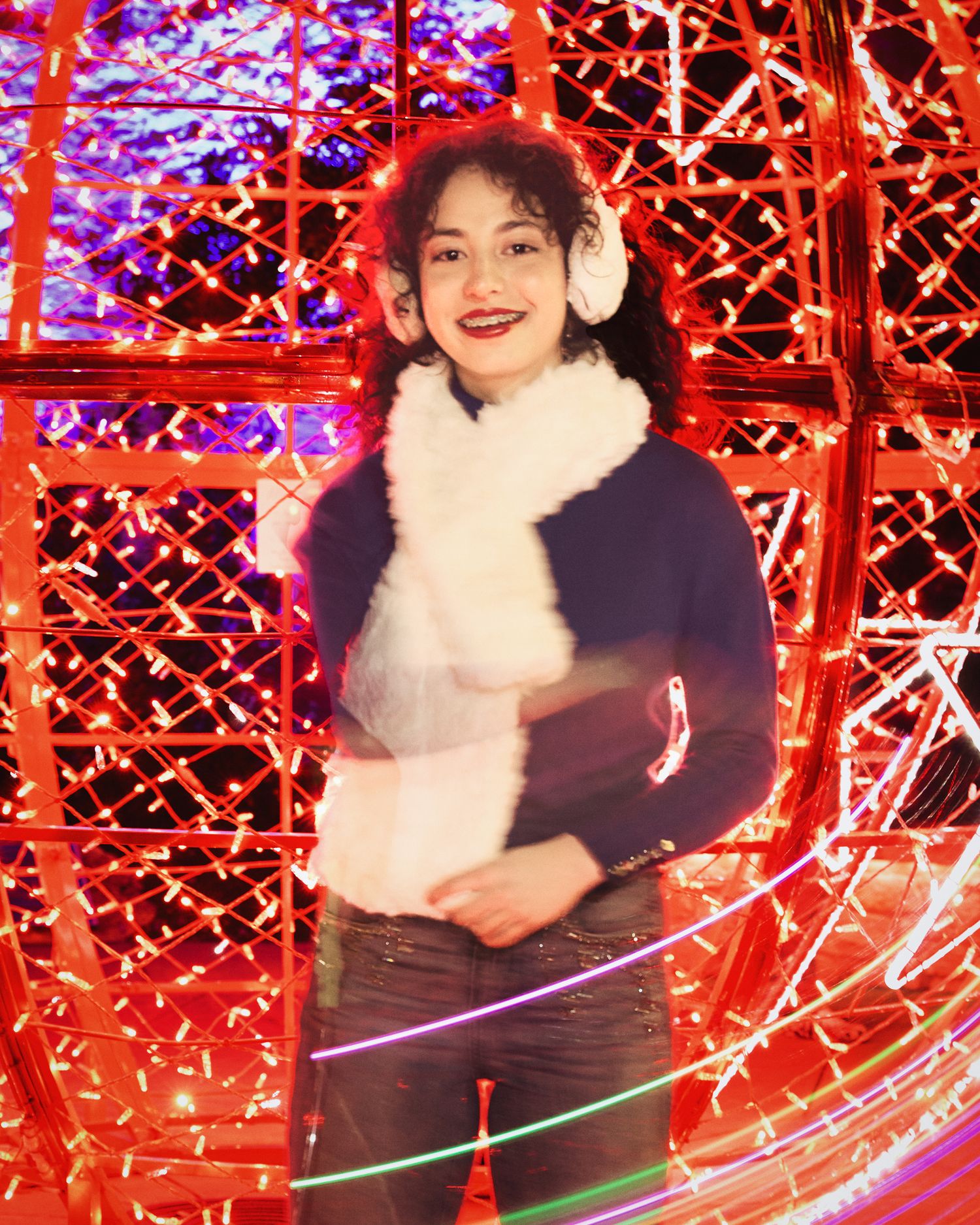 Christmas senior session downtown Round Rock
