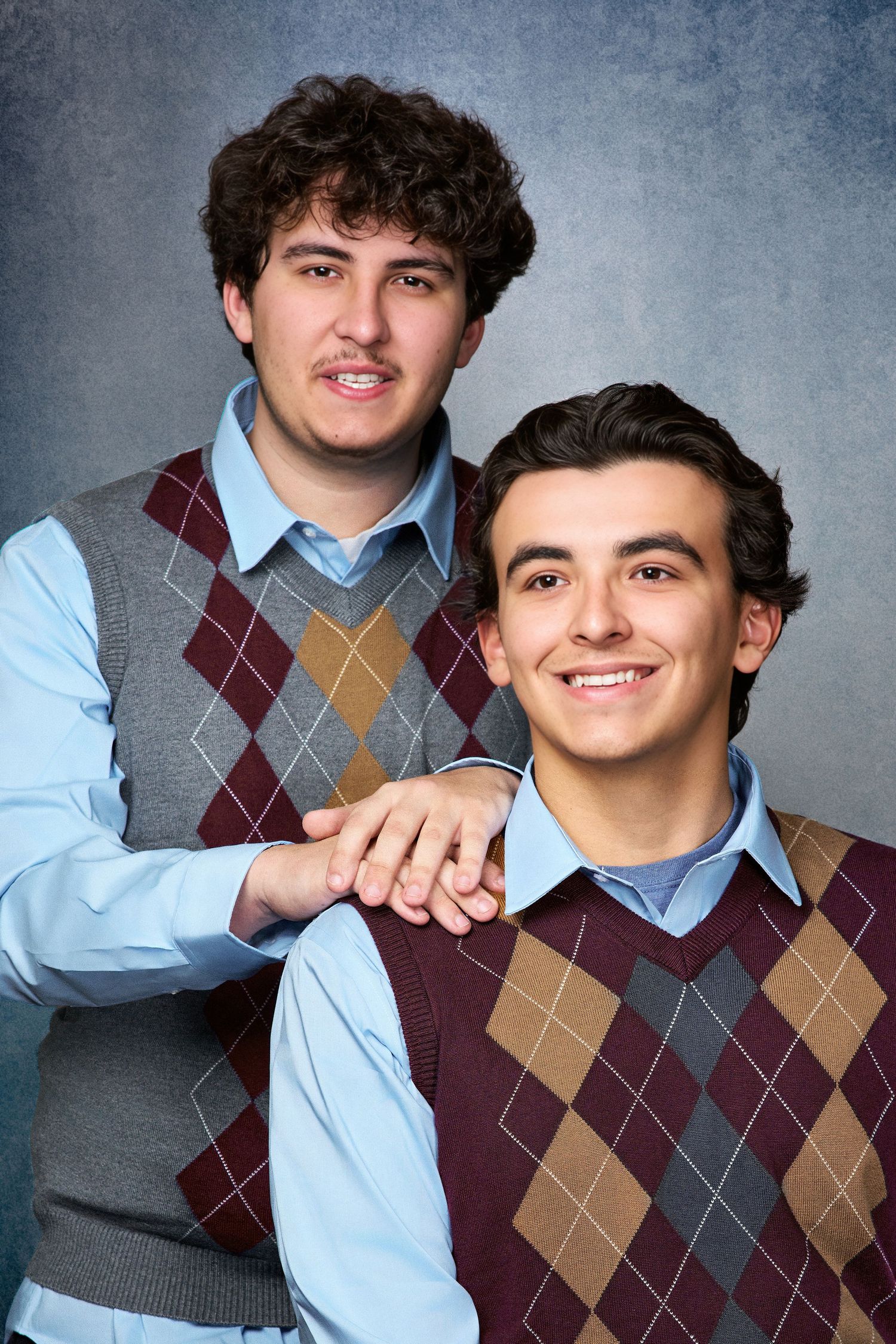 Funny sibling portrait