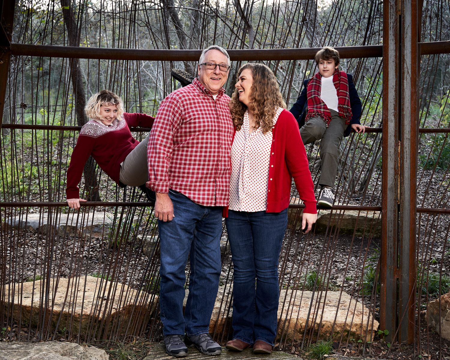 Family portraits in Pease Park Austin Texas