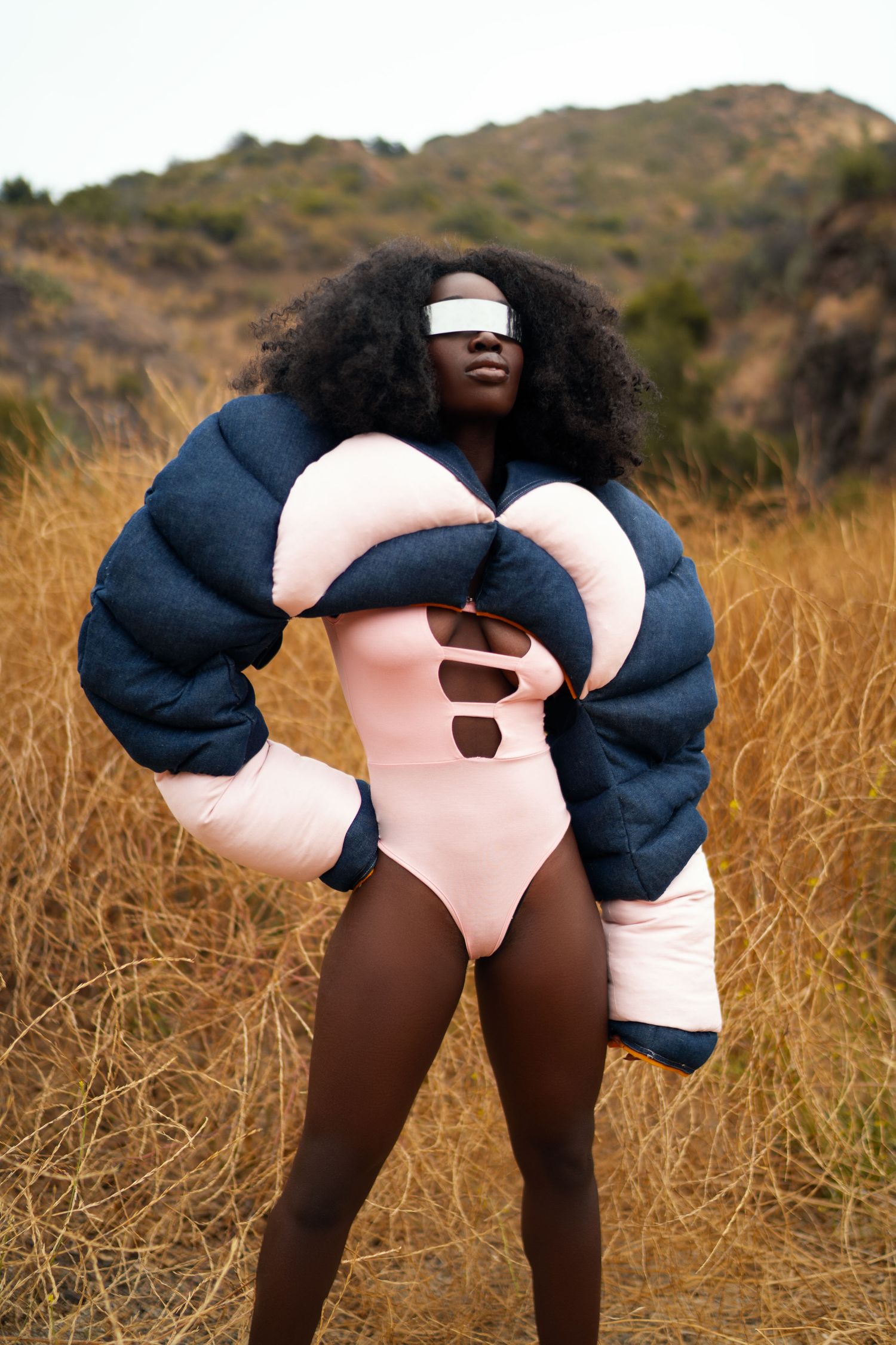 Dora the futuristic space cadet. In grass fields with avant garde styling by PZ STUDIO VISUALS