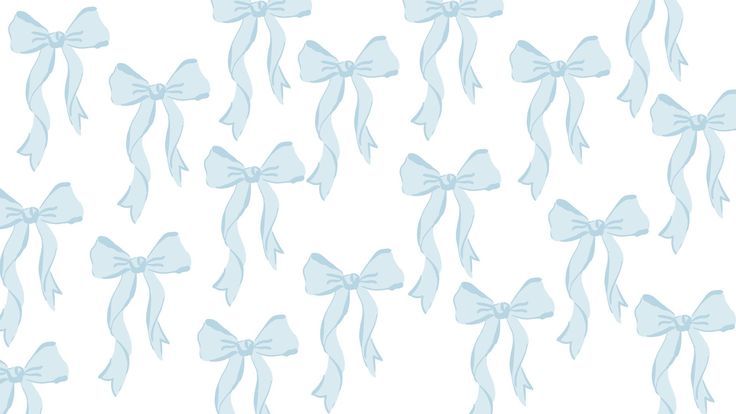 Delicate light blue ribbon bow pattern repeating in a seamless decorative background design.