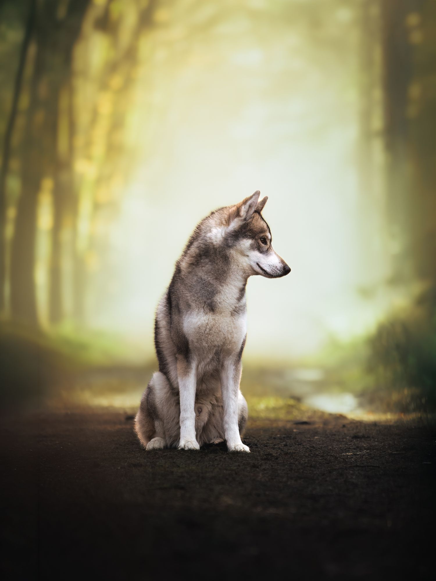 Hondenfotograaf Vaassen - Fotoshoot met hond in het bos bij Apeldoorn door Rose Michelle
