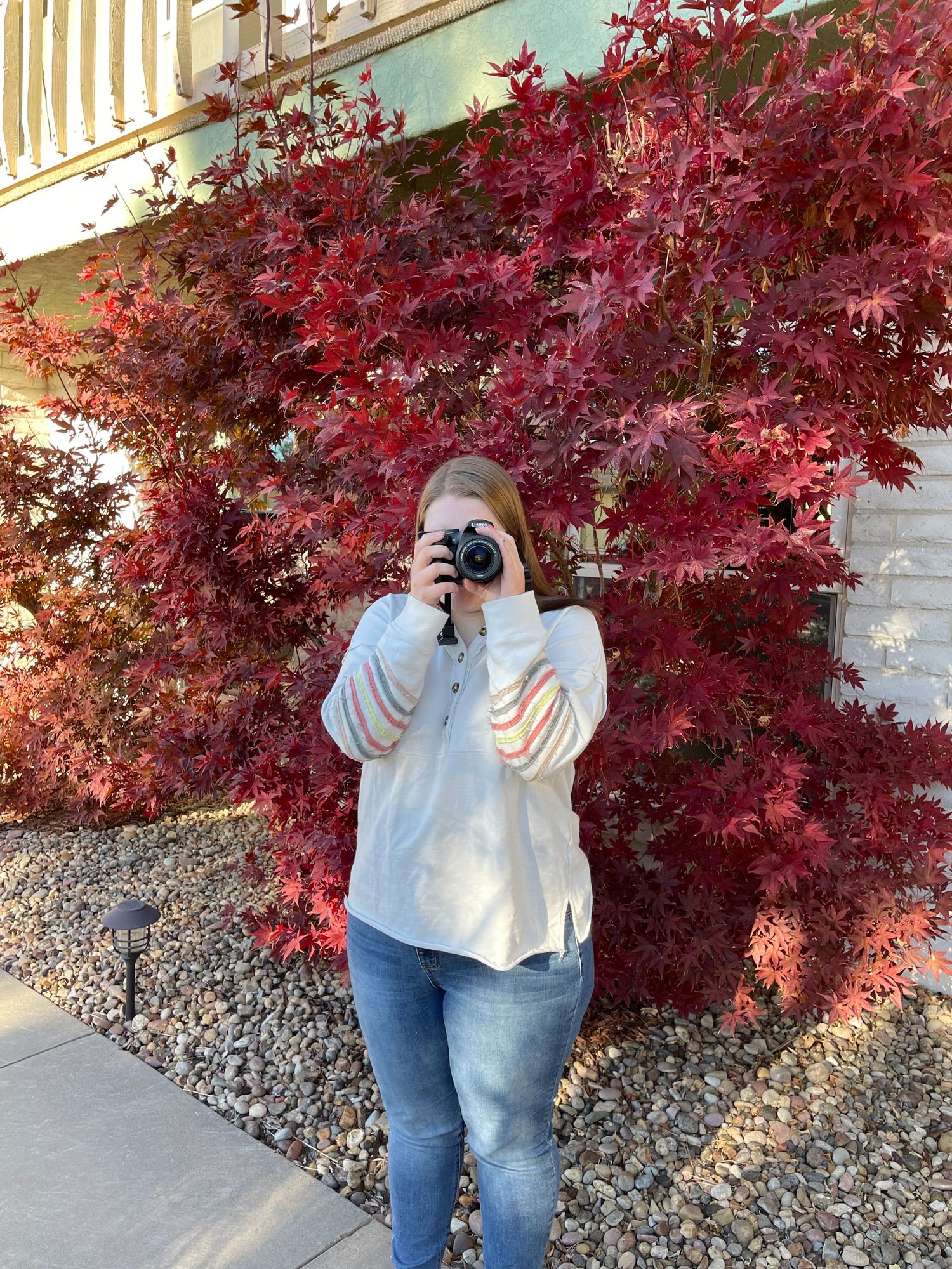 Rani taking pictures with camera