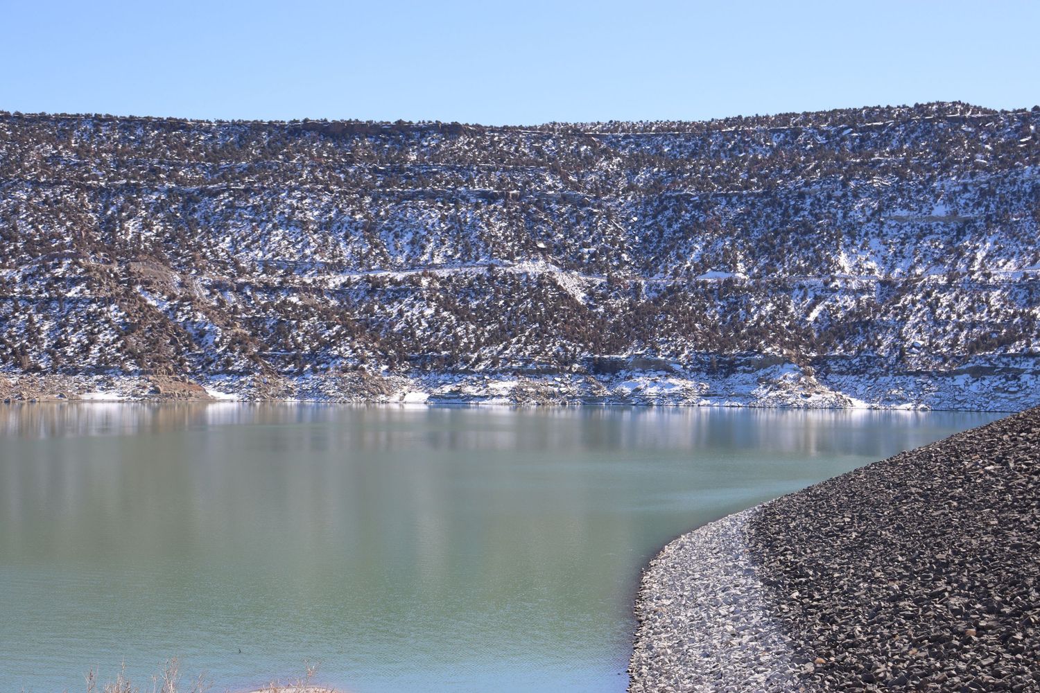 Navajo Dam during the winter