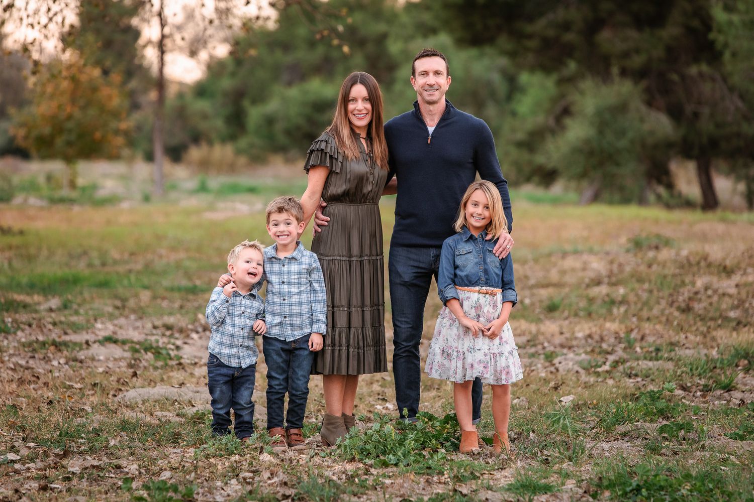 Professional family portrait session in Bonsall Nature Preserve. family photography for the whole family