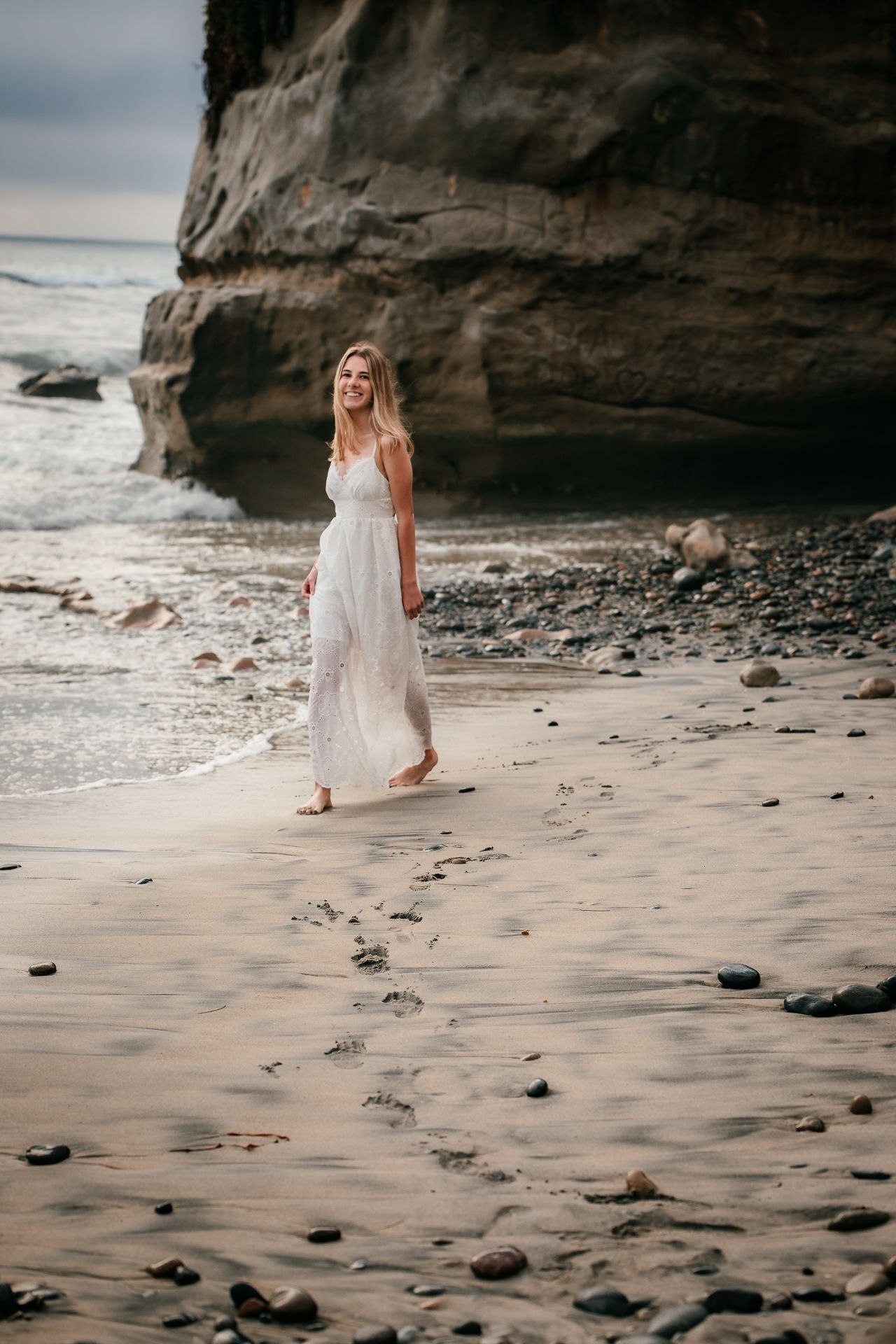 Beach senior photography session in Vista CA for high school graduation portraits